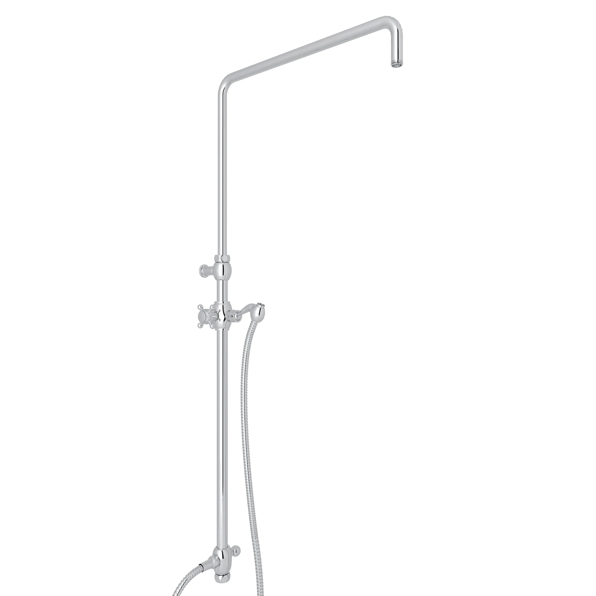 ROHL 1560 Riser With Diverter, Hose And Sliding Handshower Holder