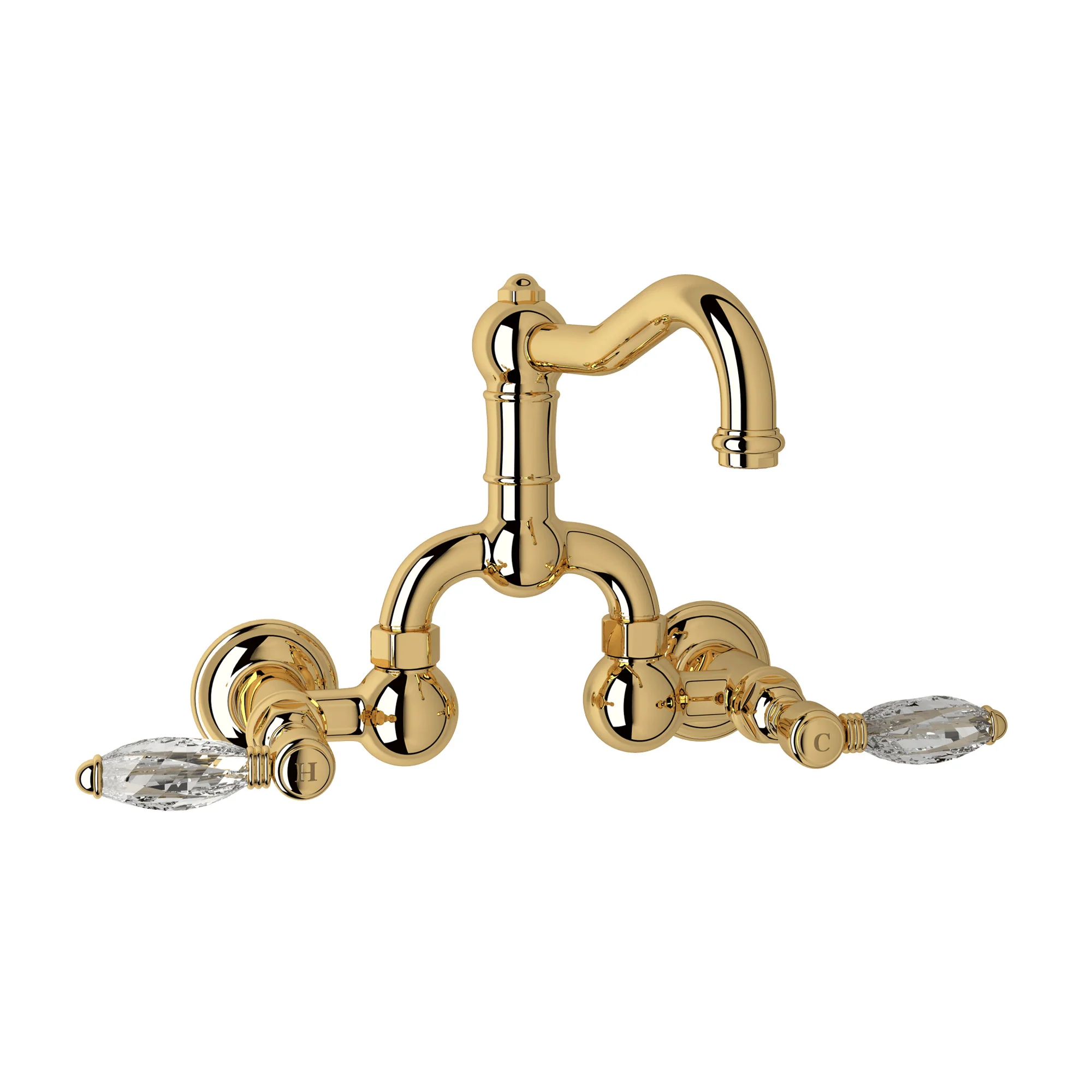 ROHL A1418 Acqui® Wall Mount Bridge Lavatory Faucet With Column Spout - Image 2