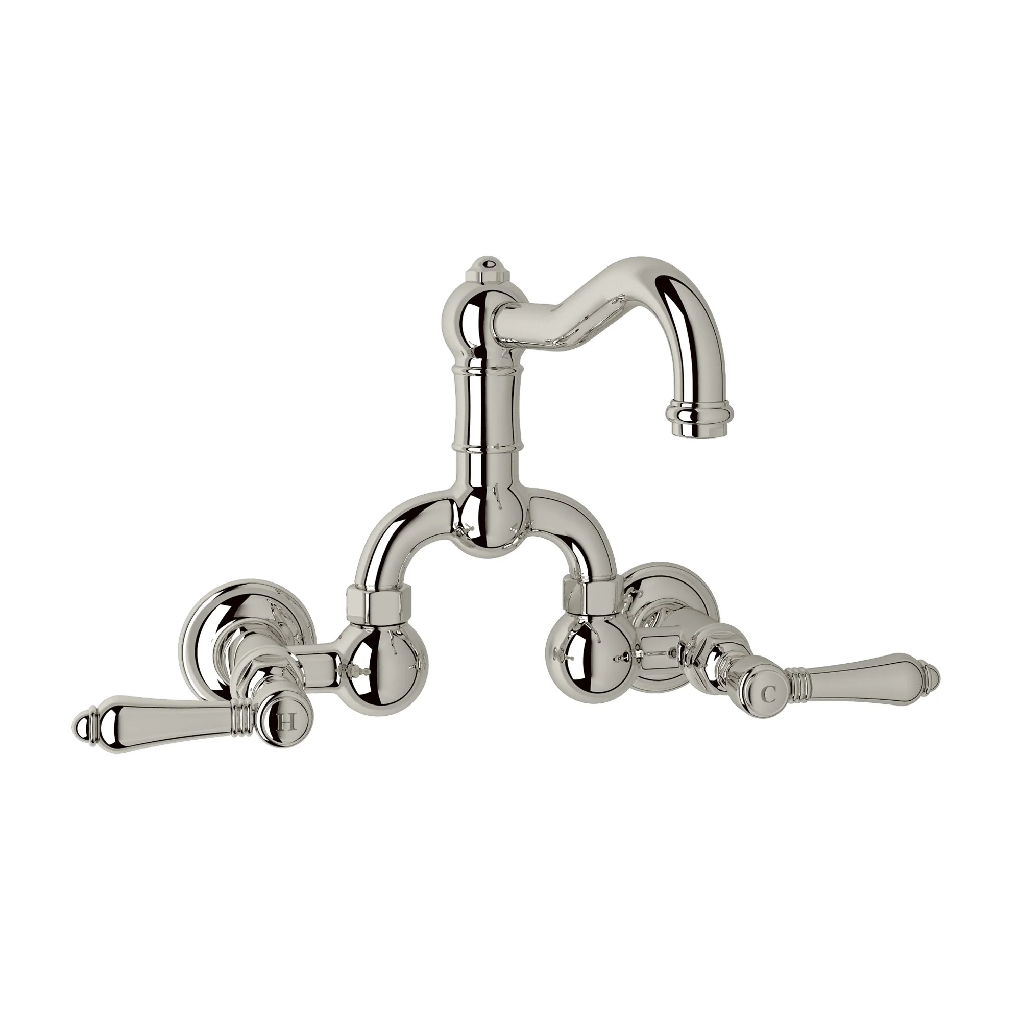 ROHL A1418 Acqui® Wall Mount Bridge Lavatory Faucet With Column Spout - Image 8