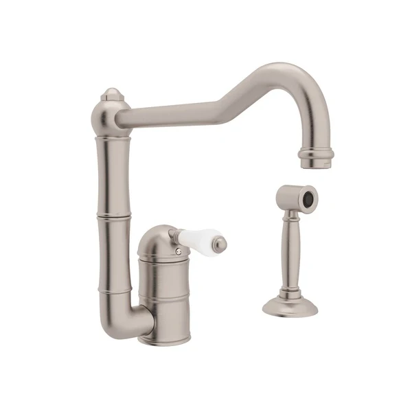ROHL A3608/11WS Acqui® Extended Spout Kitchen Faucet With Side Spray - Image 9
