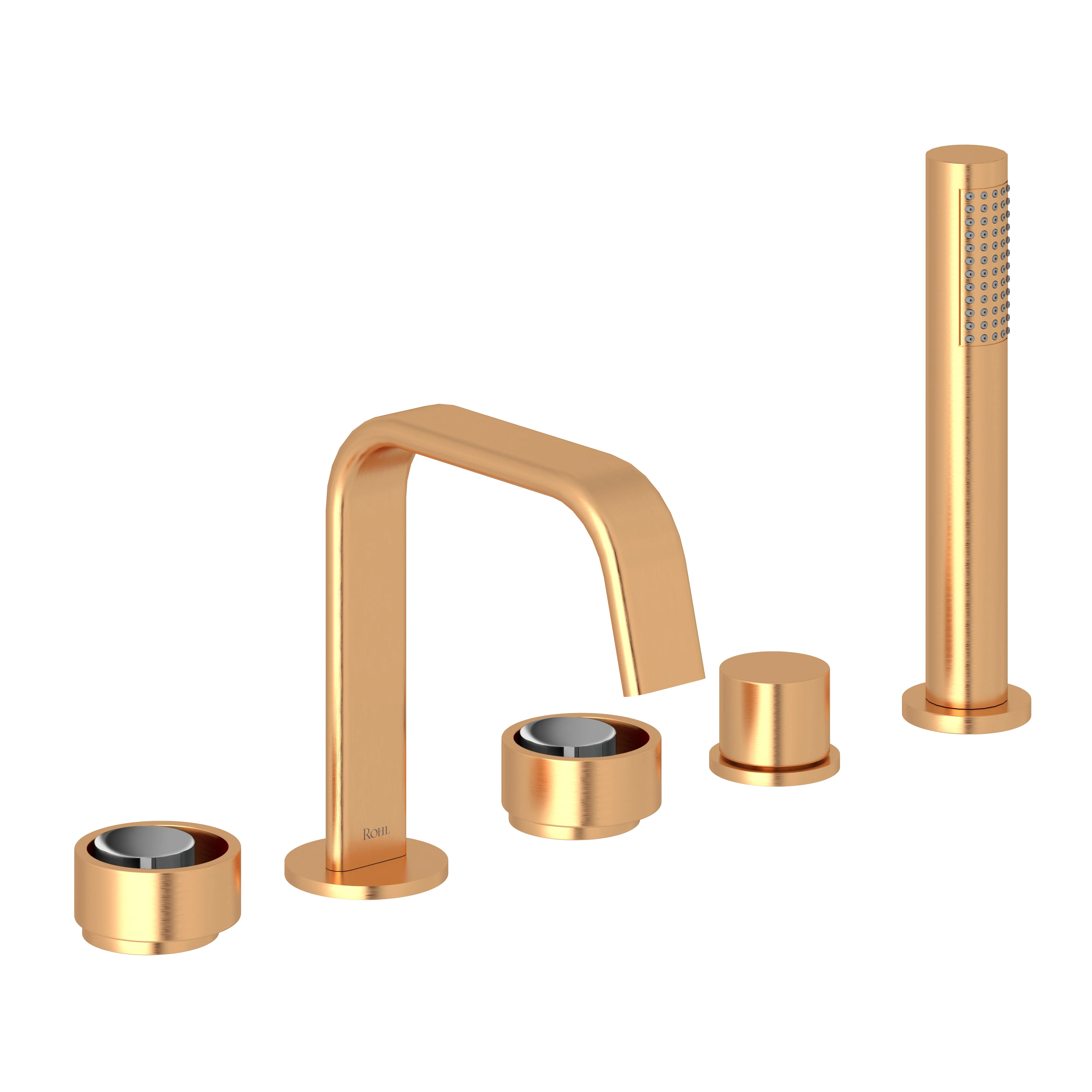 ROHL EC05D5 Eclissi 5-Hole Deck Mount Tub Filler With U-Spout - Image 11