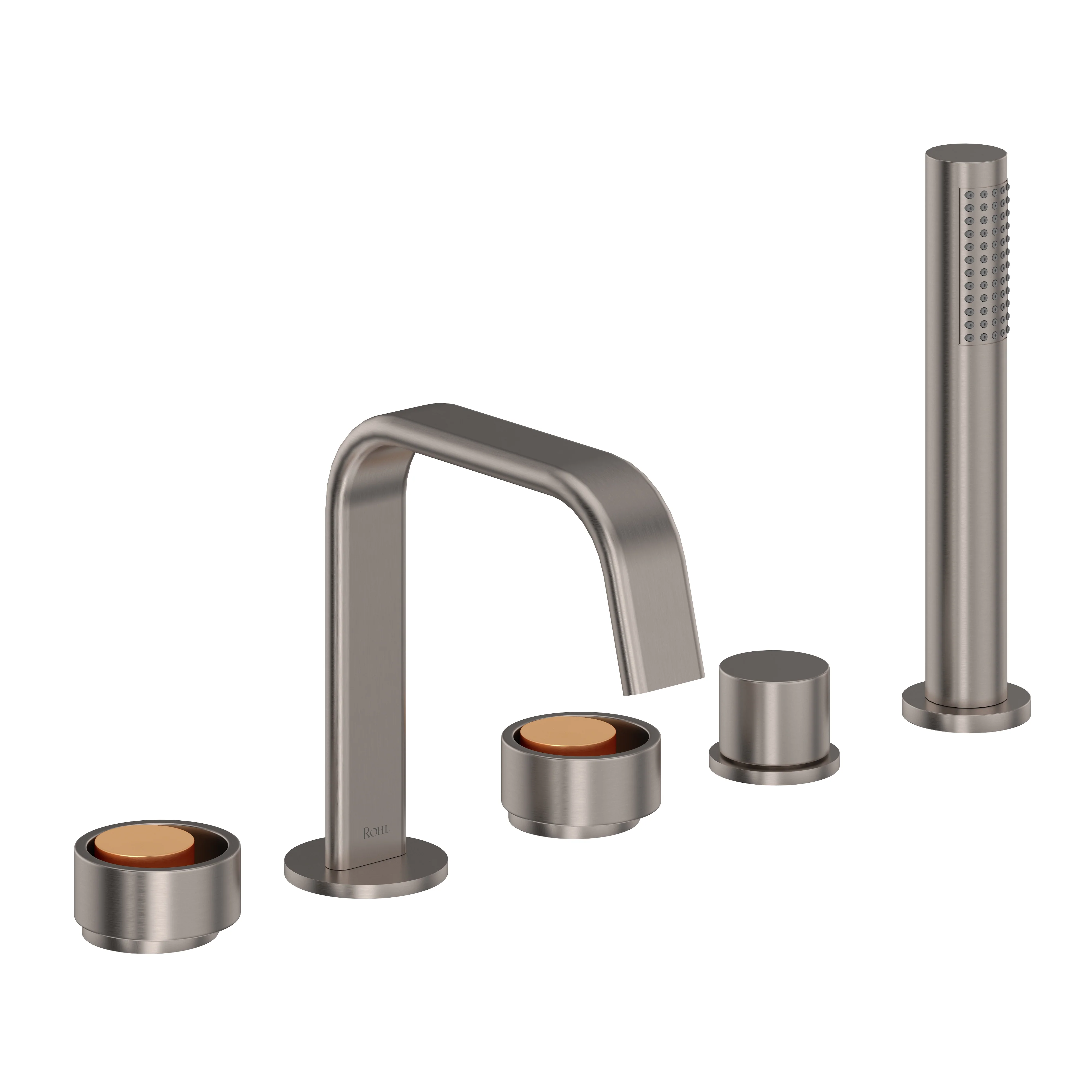 ROHL EC05D5 Eclissi 5-Hole Deck Mount Tub Filler With U-Spout - Image 15