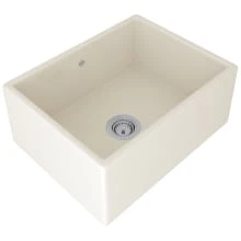 Shaws MS2418 24" Shaker Single Bowl Farmhouse Apron Front Fireclay Kitchen Sink - Image 4