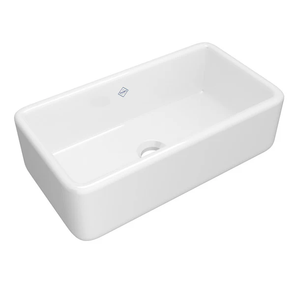 Shaws RC3318 33" Lancaster Single Bowl Farmhouse Apron Front Fireclay Kitchen Sink - Image 5