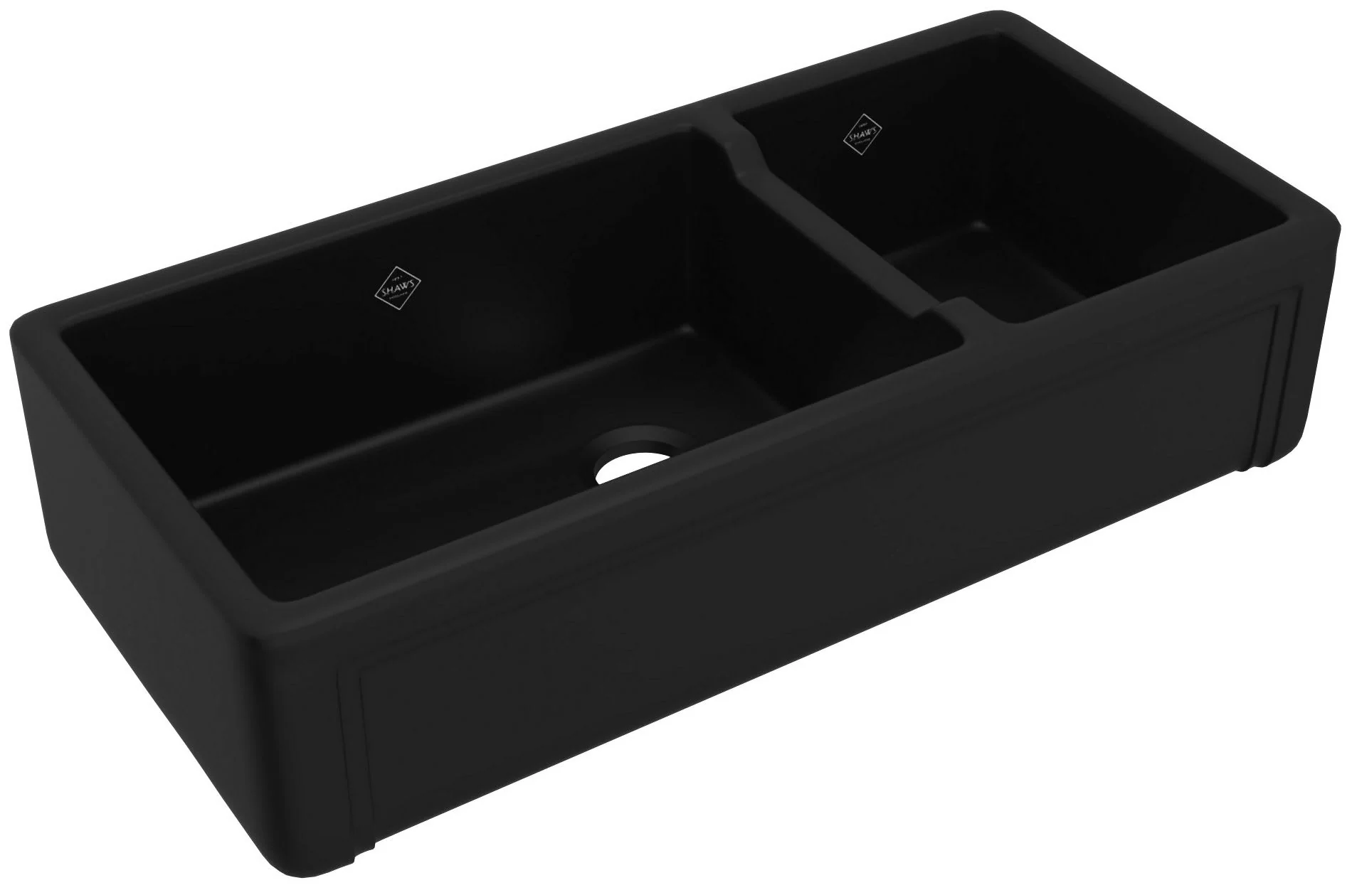 Shaws RC4018 40" Egerton Double Bowl Farmhouse Apron Front Fireclay Kitchen Sink - Image 3