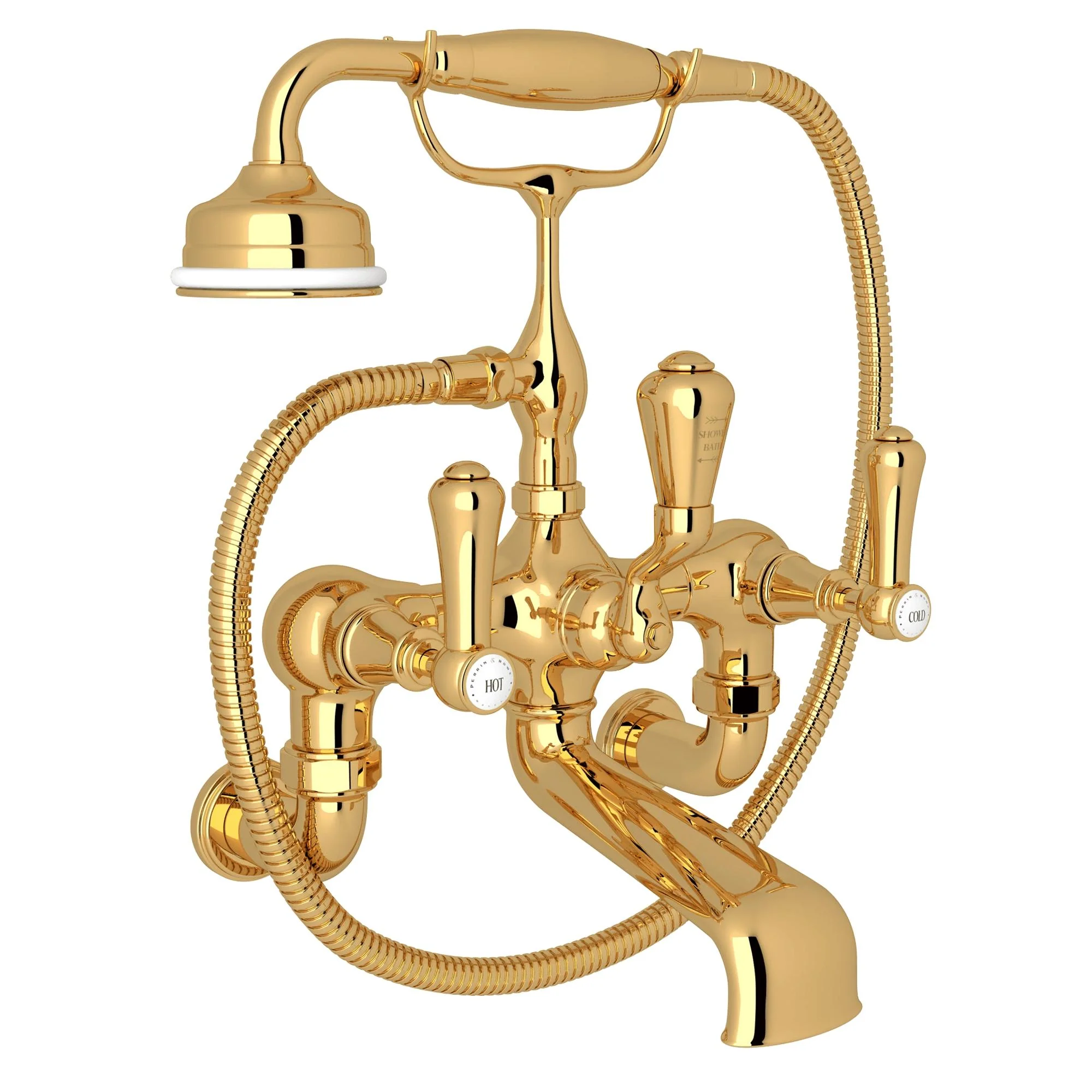 Perrin & Rowe U.3006 Georgian Era Exposed Wall Mount Tub Filler - Image 9