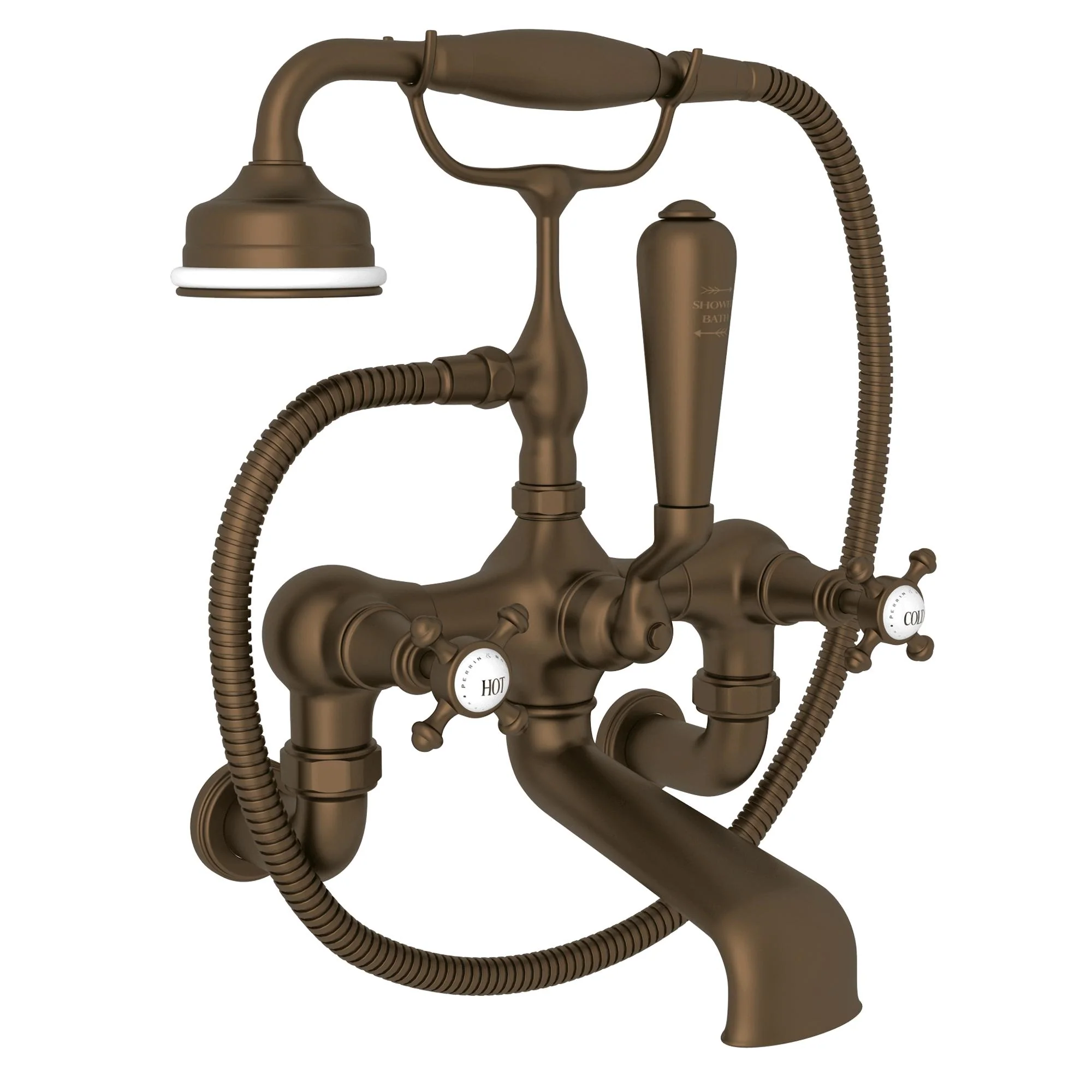 Perrin & Rowe U.3007 Georgian Era Exposed Wall Mount Tub Filler - Image 2
