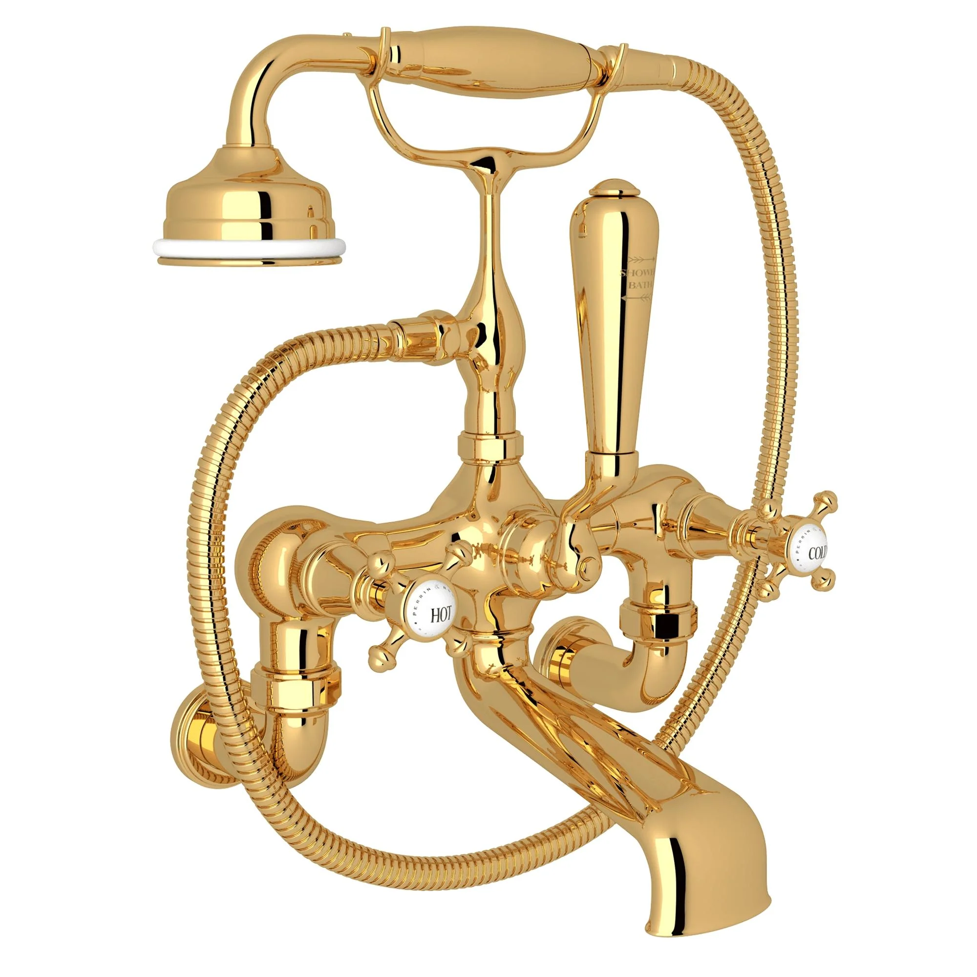 Perrin & Rowe U.3007 Georgian Era Exposed Wall Mount Tub Filler - Image 3