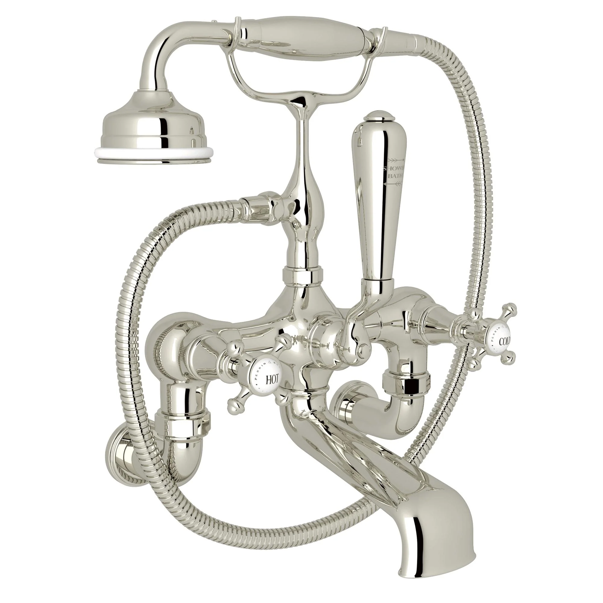 Perrin & Rowe U.3007 Georgian Era Exposed Wall Mount Tub Filler - Image 4