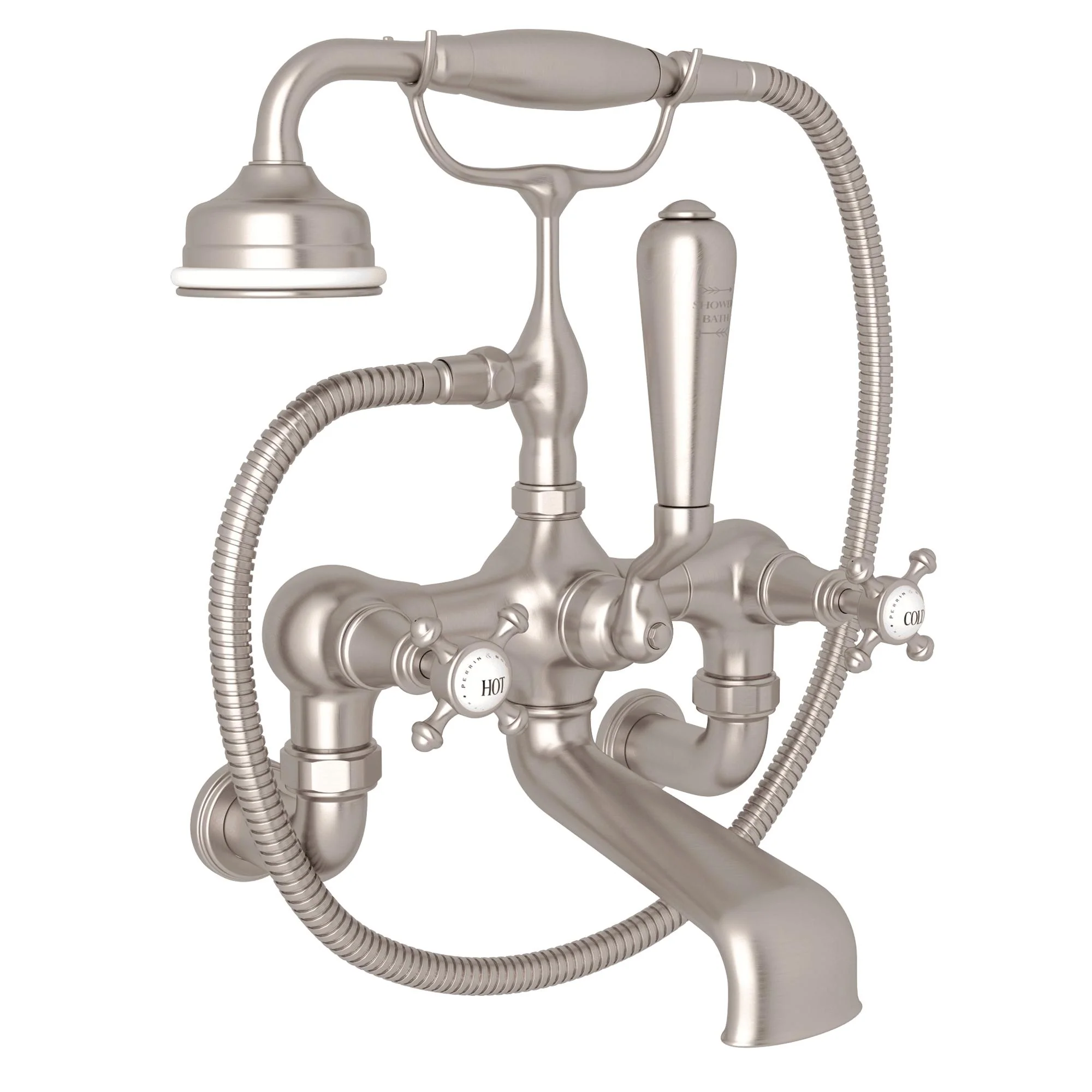Perrin & Rowe U.3007 Georgian Era Exposed Wall Mount Tub Filler - Image 5