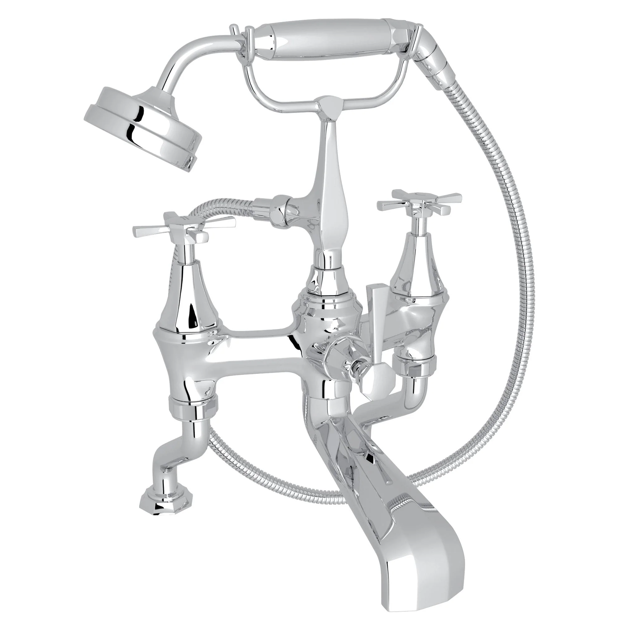 Perrin & Rowe U.3101 Deco Exposed Deck Mount Tub Filler