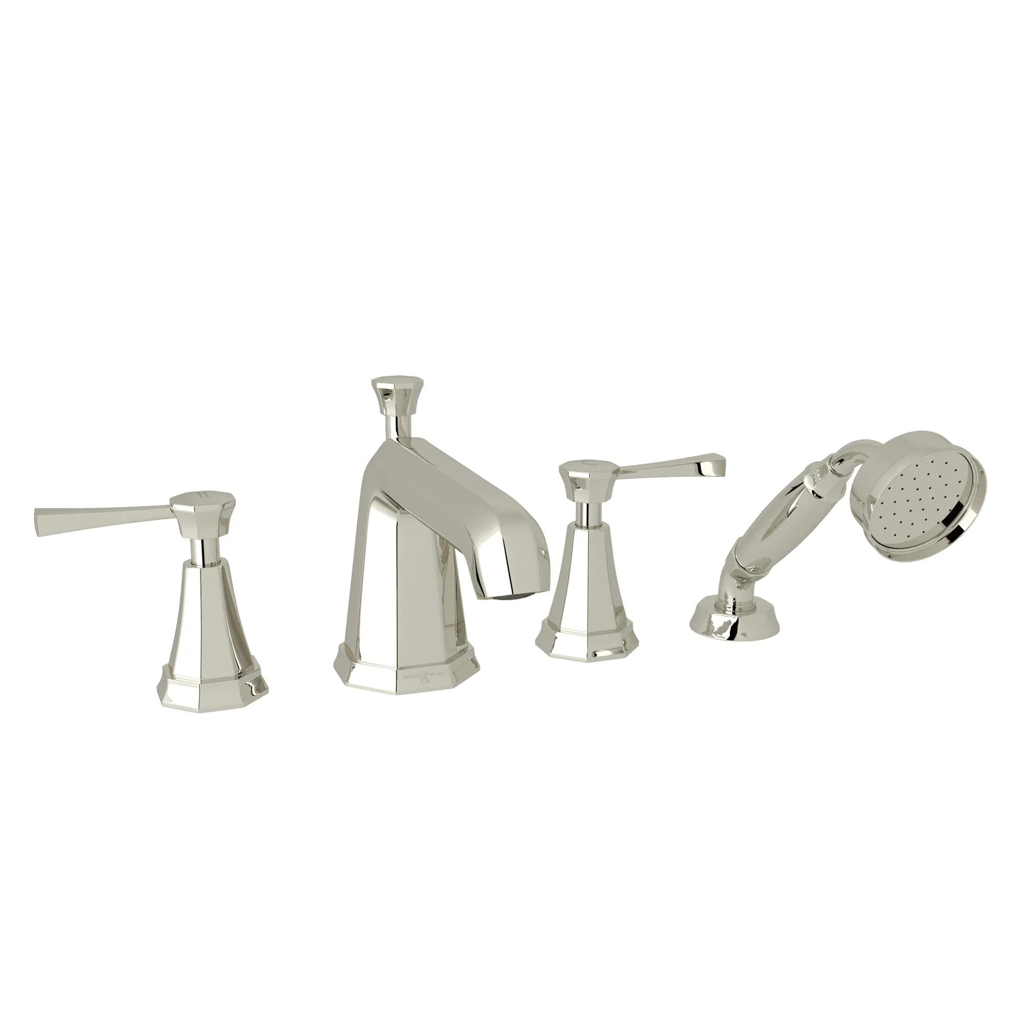 Perrin & Rowe U.3152 Deco 4-Hole Deck Mount Tub Filler - Image 3