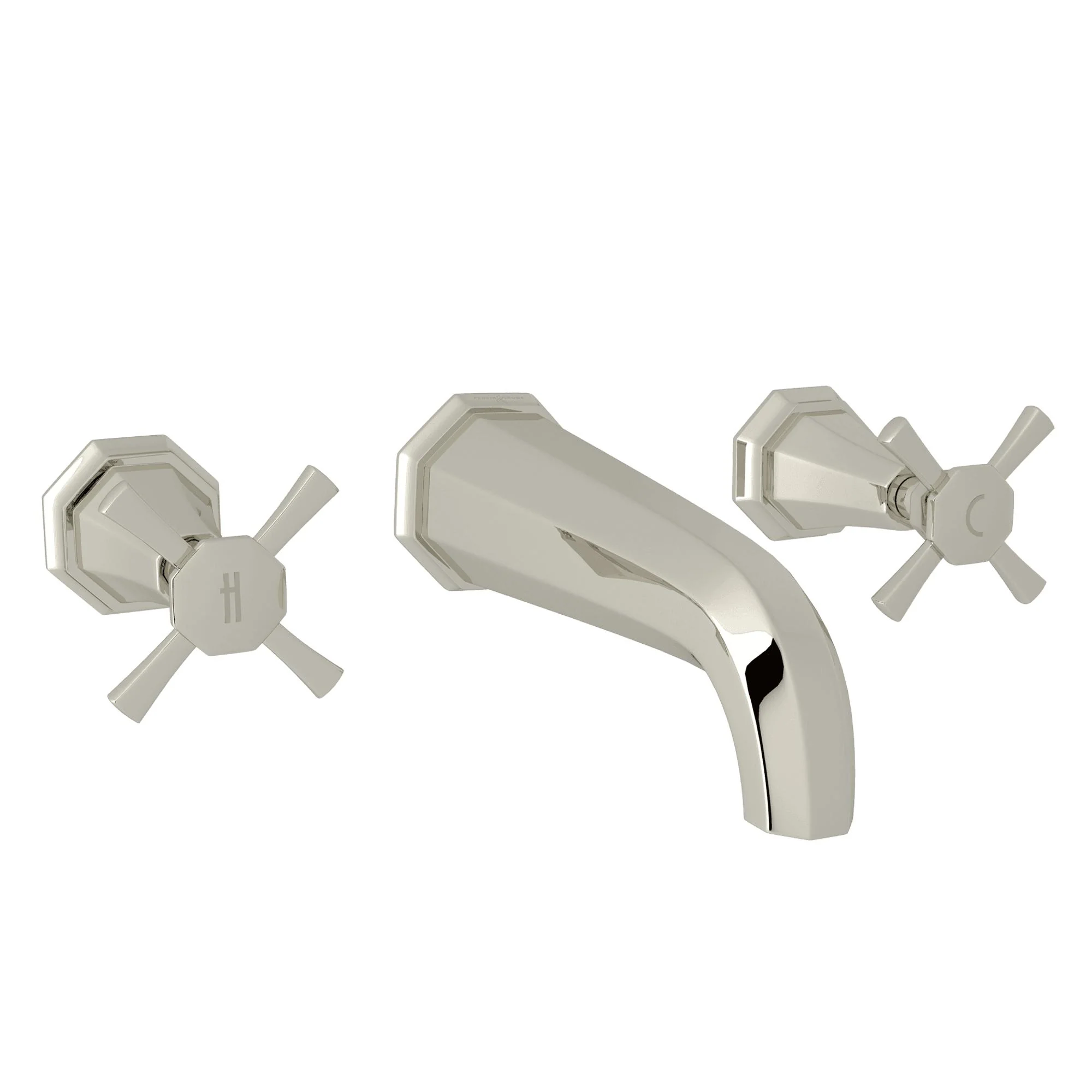 Perrin & Rowe U.3171 Deco Wall Mount Lavatory Faucet - Image 3