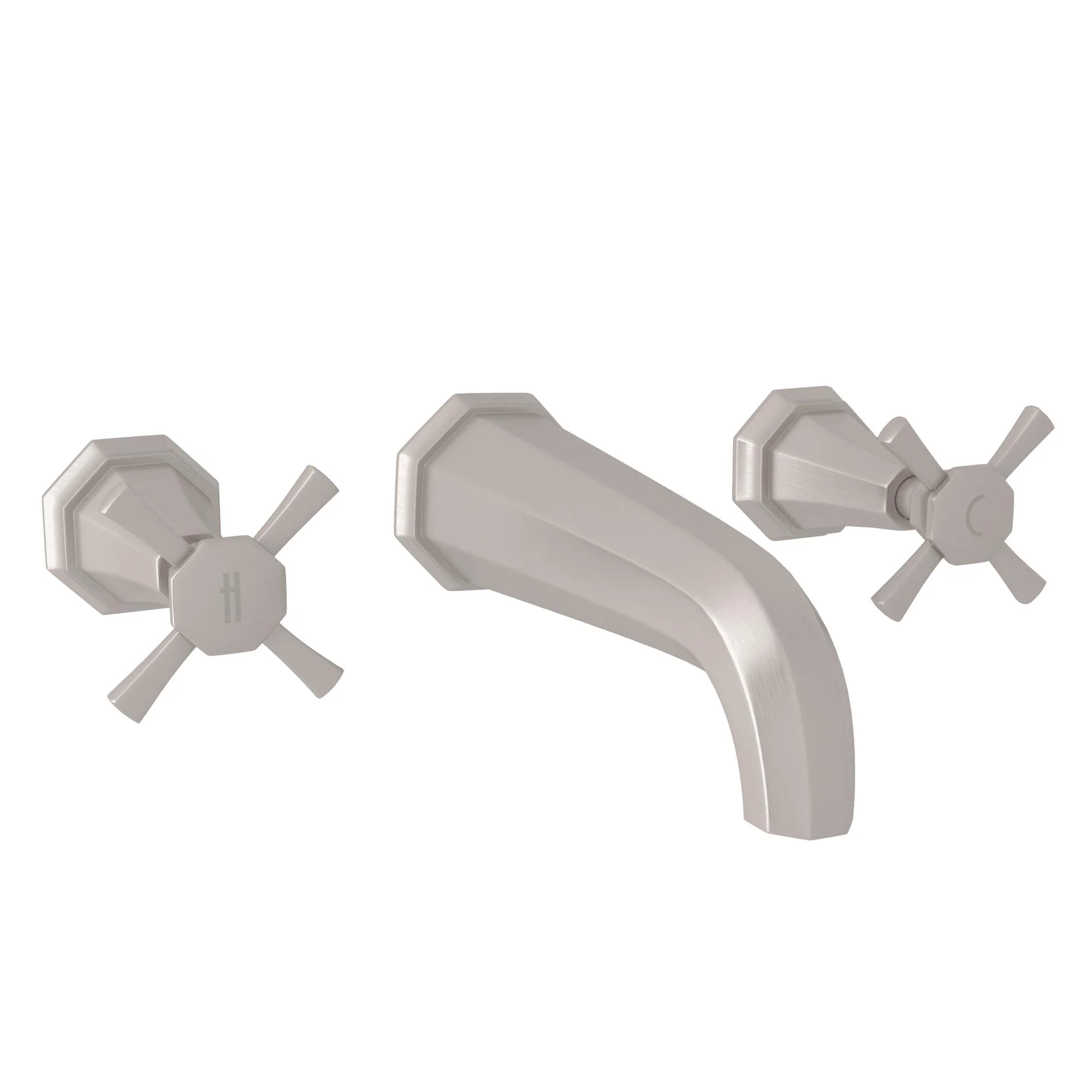 Perrin & Rowe U.3171 Deco Wall Mount Lavatory Faucet - Image 4