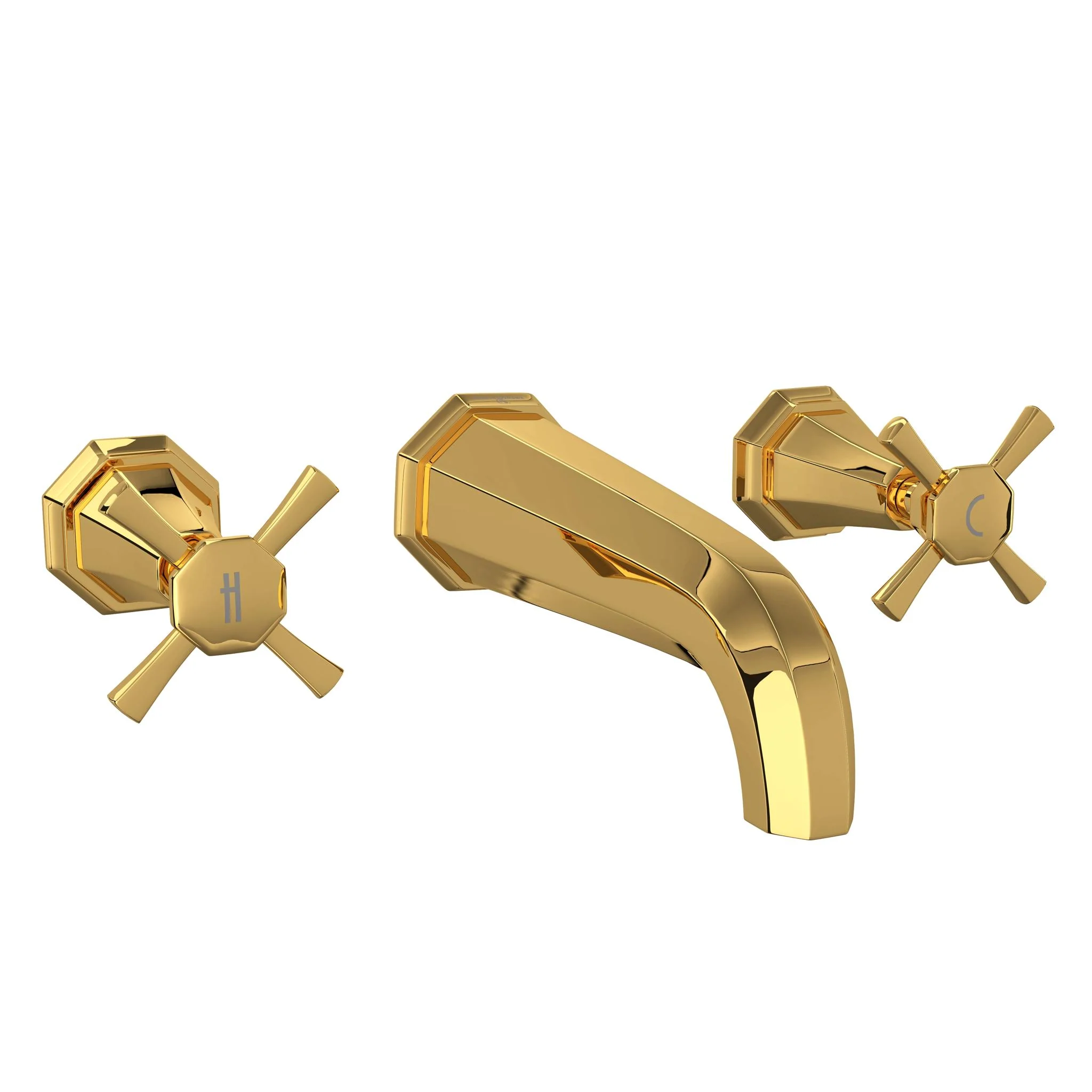 Perrin & Rowe U.3171 Deco Wall Mount Lavatory Faucet - Image 5