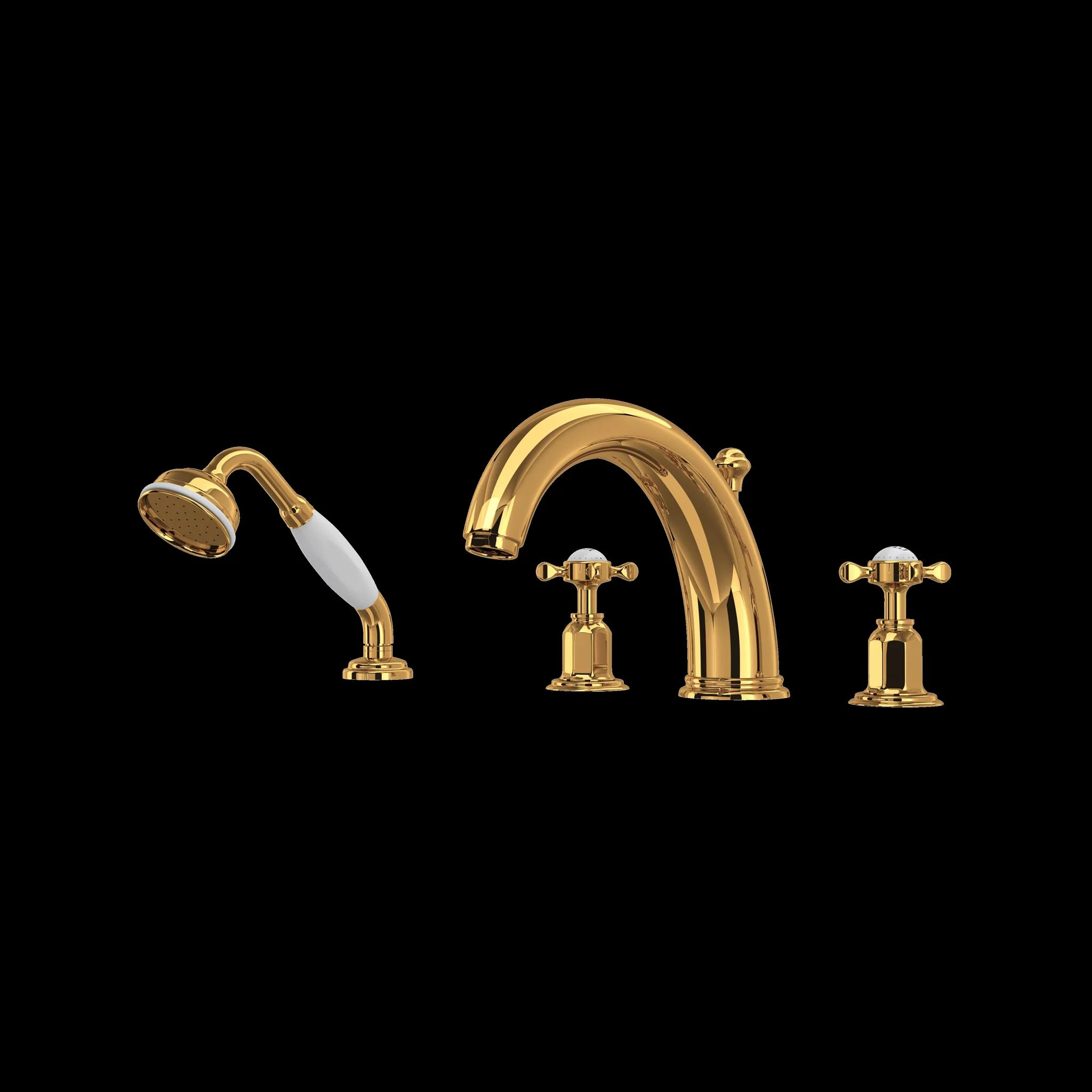 Perrin & Rowe U.3249 Edwardian 4-Hole Deck Mount Tub Filler - Image 3