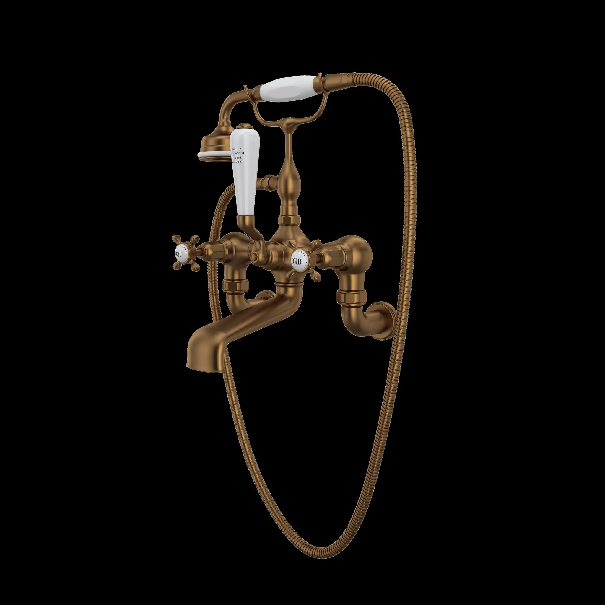 Perrin & Rowe U.3511 Edwardian Exposed Wall Mount Tub Filler - Image 2