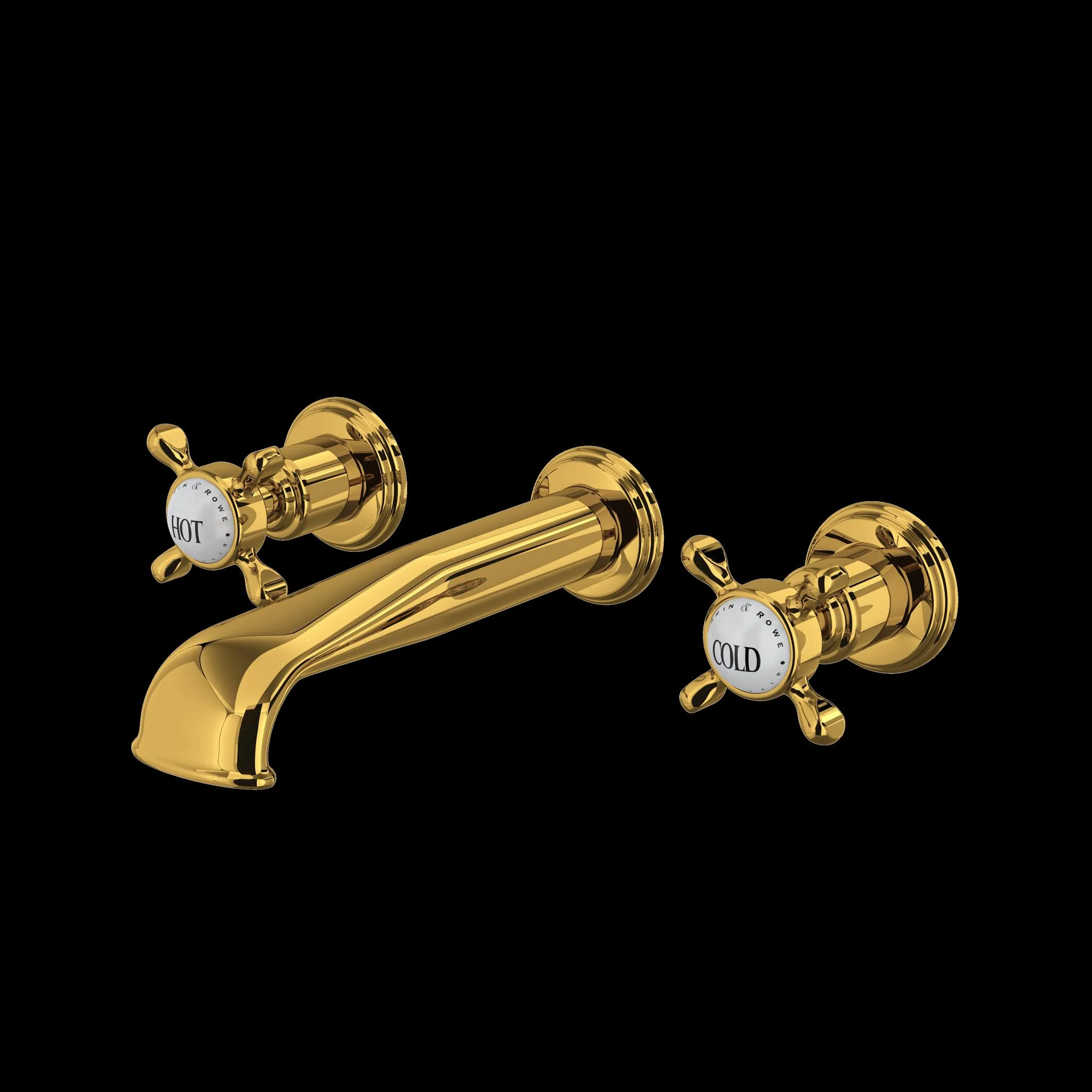 Perrin & Rowe U.3561 Edwardian Wall Mount Lavatory Faucet With U-Spout - Image 6