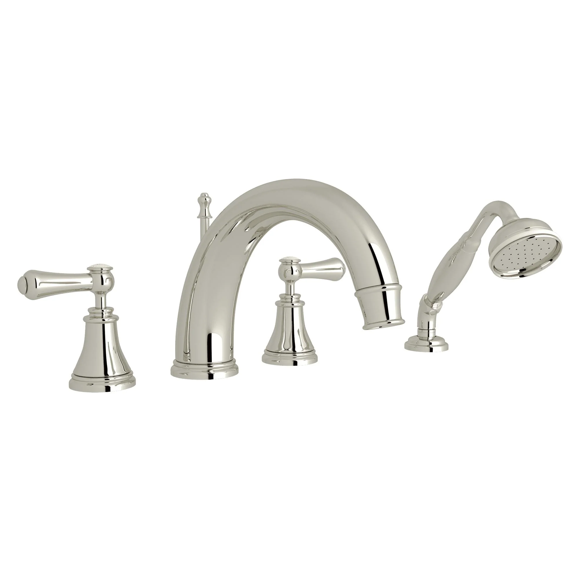 Perrin & Rowe U.3648 Georgian Era 4-Hole Deck Mount Tub Filler with C-Spout - Image 10