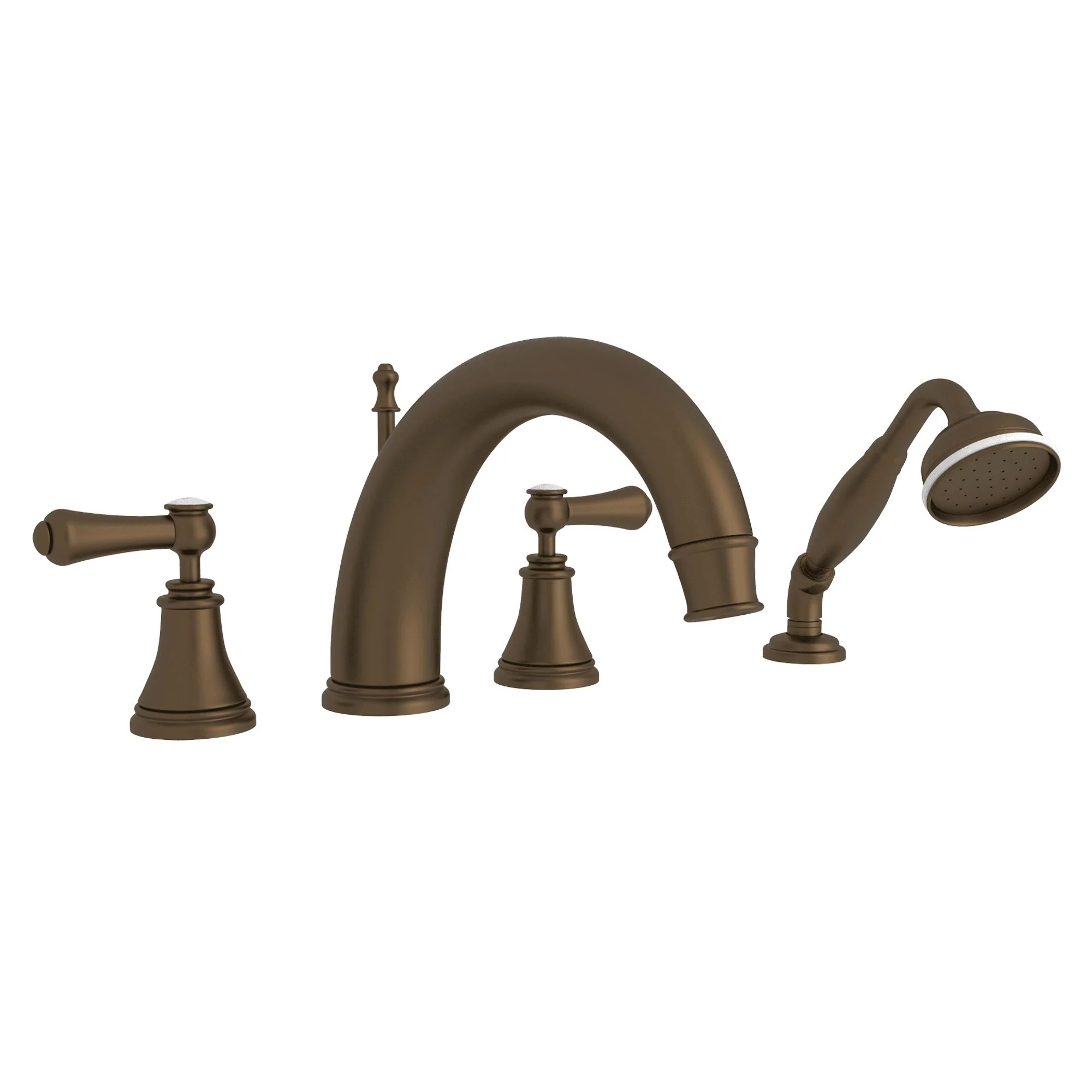 Perrin & Rowe U.3648 Georgian Era 4-Hole Deck Mount Tub Filler with C-Spout - Image 8