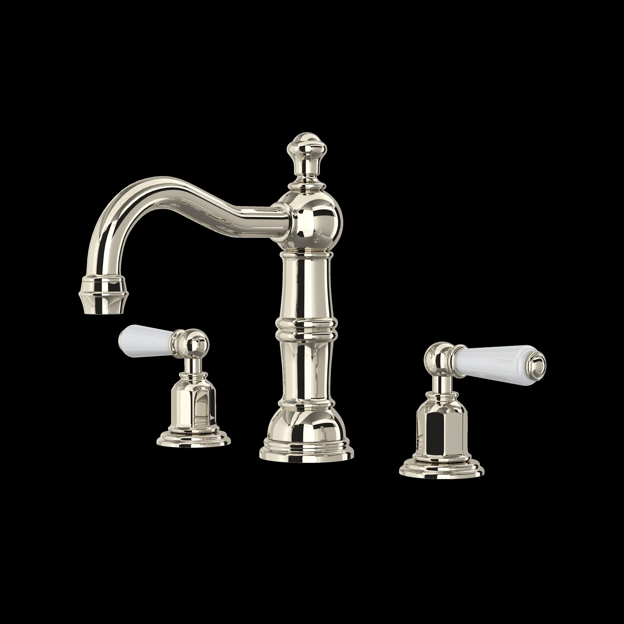 Perrin & Rowe U.3720 Edwardian Widespread Lavatory Faucet With Column Spout - Image 4