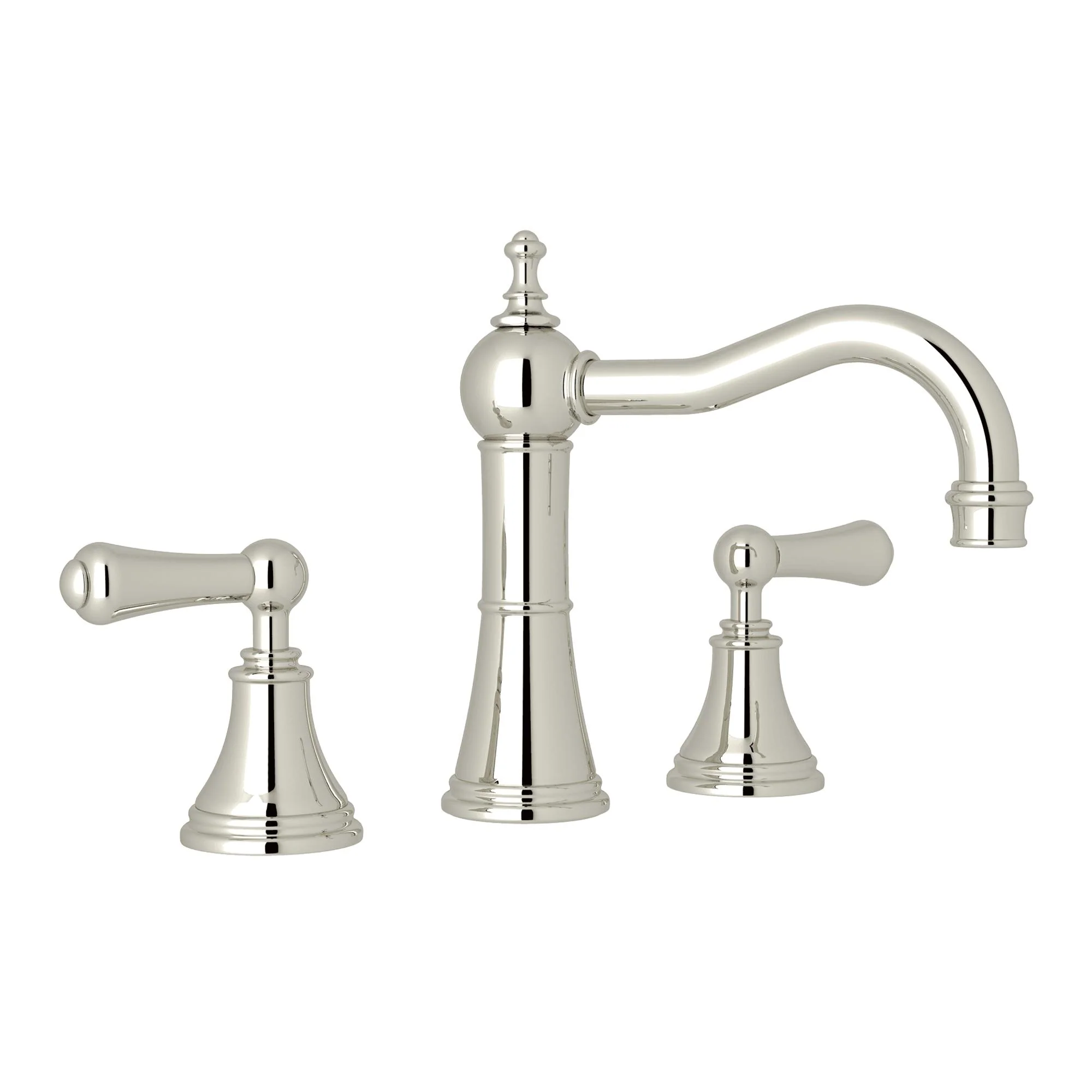 Perrin & Rowe U.3723 Georgian Era Widespread Lavatory Faucet With Column Spout - Image 4