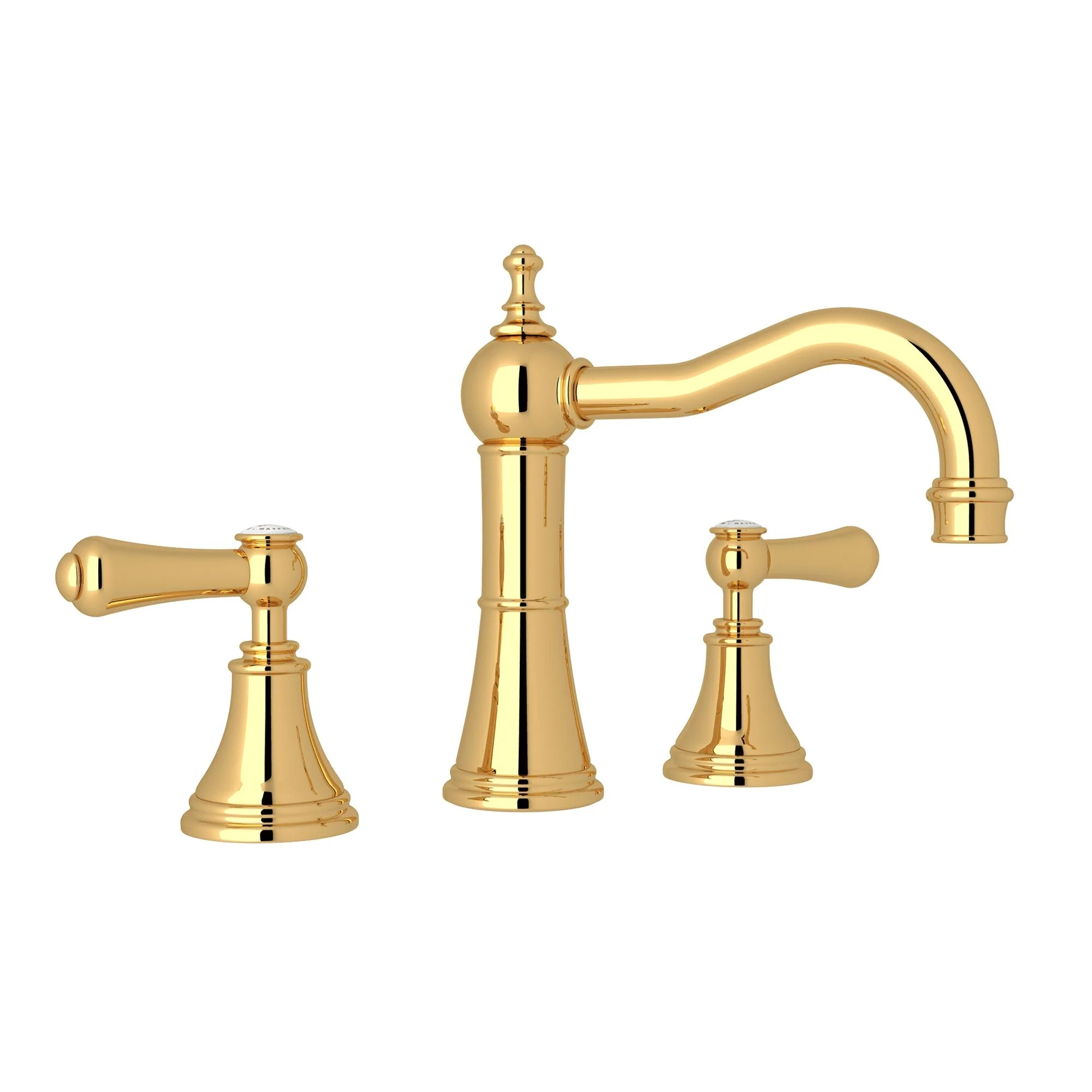 Perrin & Rowe U.3723 Georgian Era Widespread Lavatory Faucet With Column Spout - Image 9
