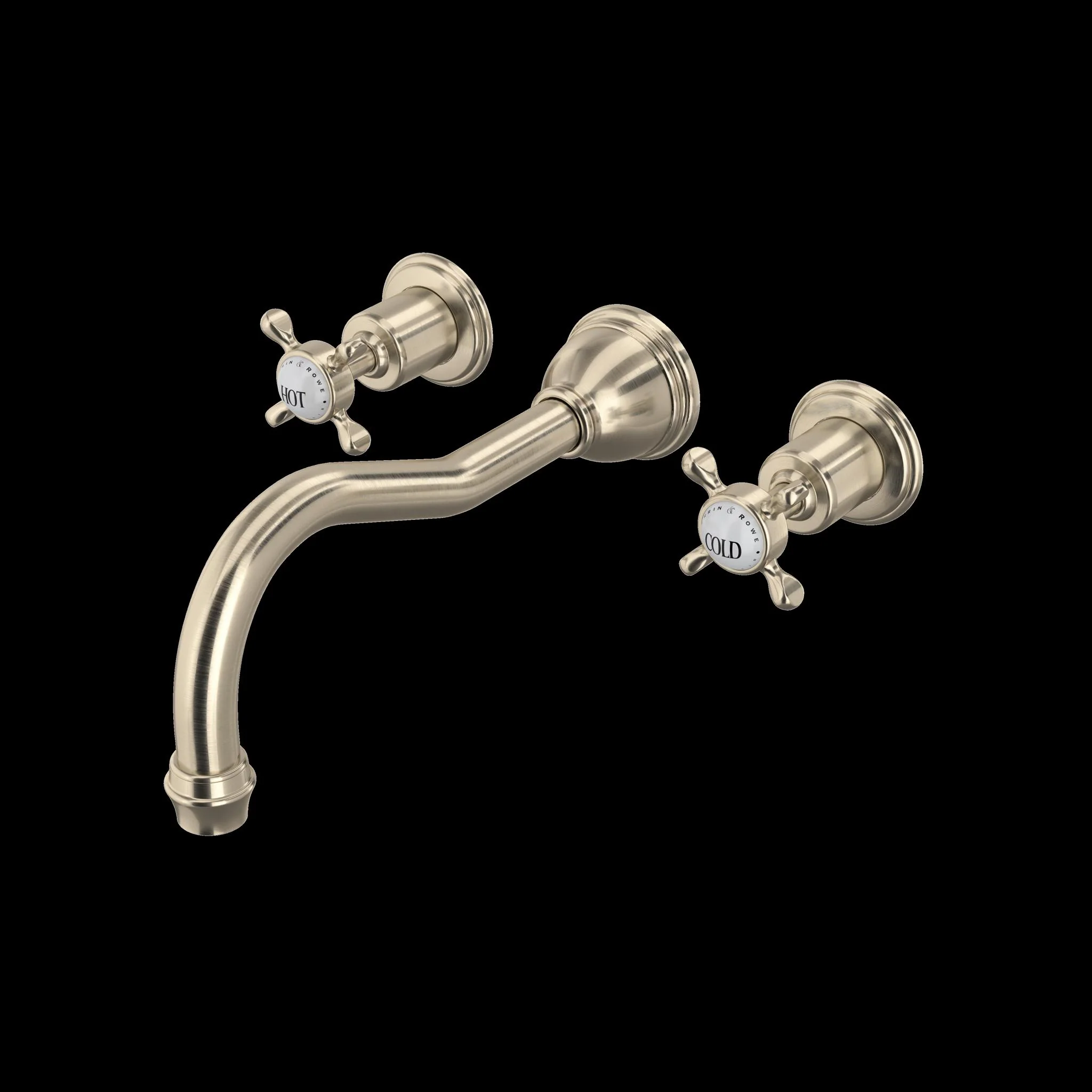 Perrin & Rowe U.3781 Edwardian Wall Mount Tub Filler - Image 5