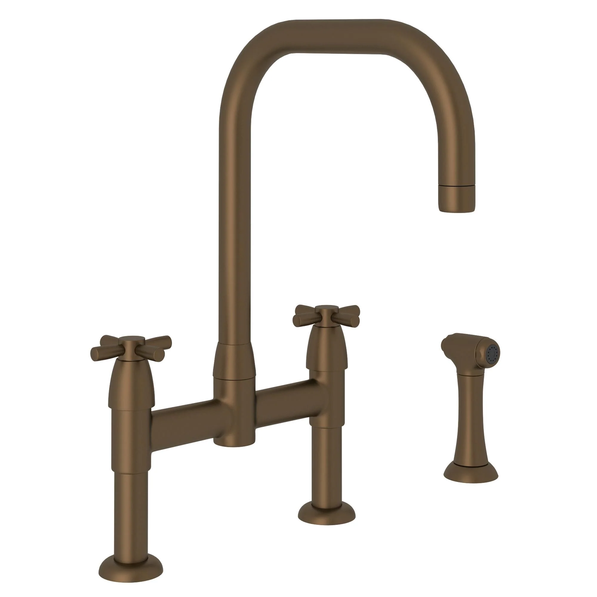 Perrin & Rowe U.4278 Holborn Bridge Kitchen Faucet with U-Spout and Side Spray - Image 2