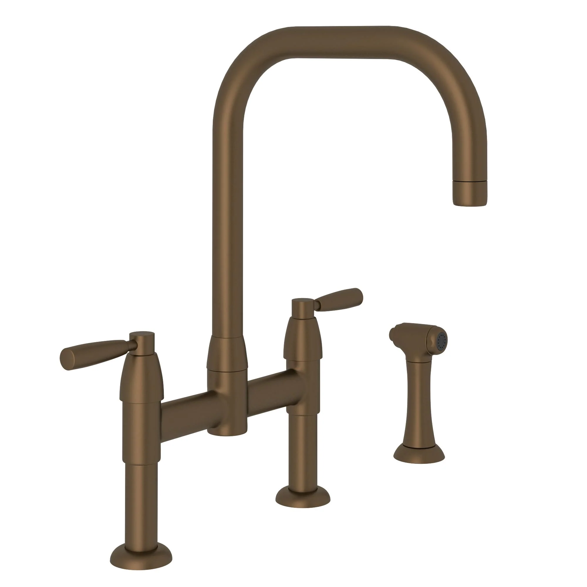Perrin & Rowe U.4279 Holborn Bridge Kitchen Faucet with U-Spout and Side Spray - Image 2