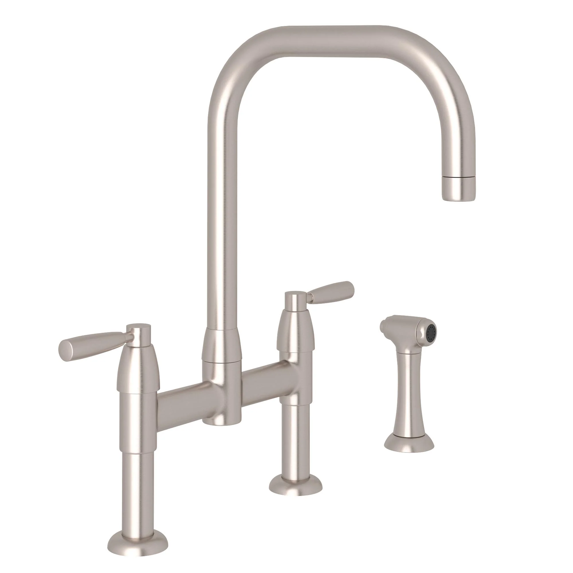 Perrin & Rowe U.4279 Holborn Bridge Kitchen Faucet with U-Spout and Side Spray - Image 6