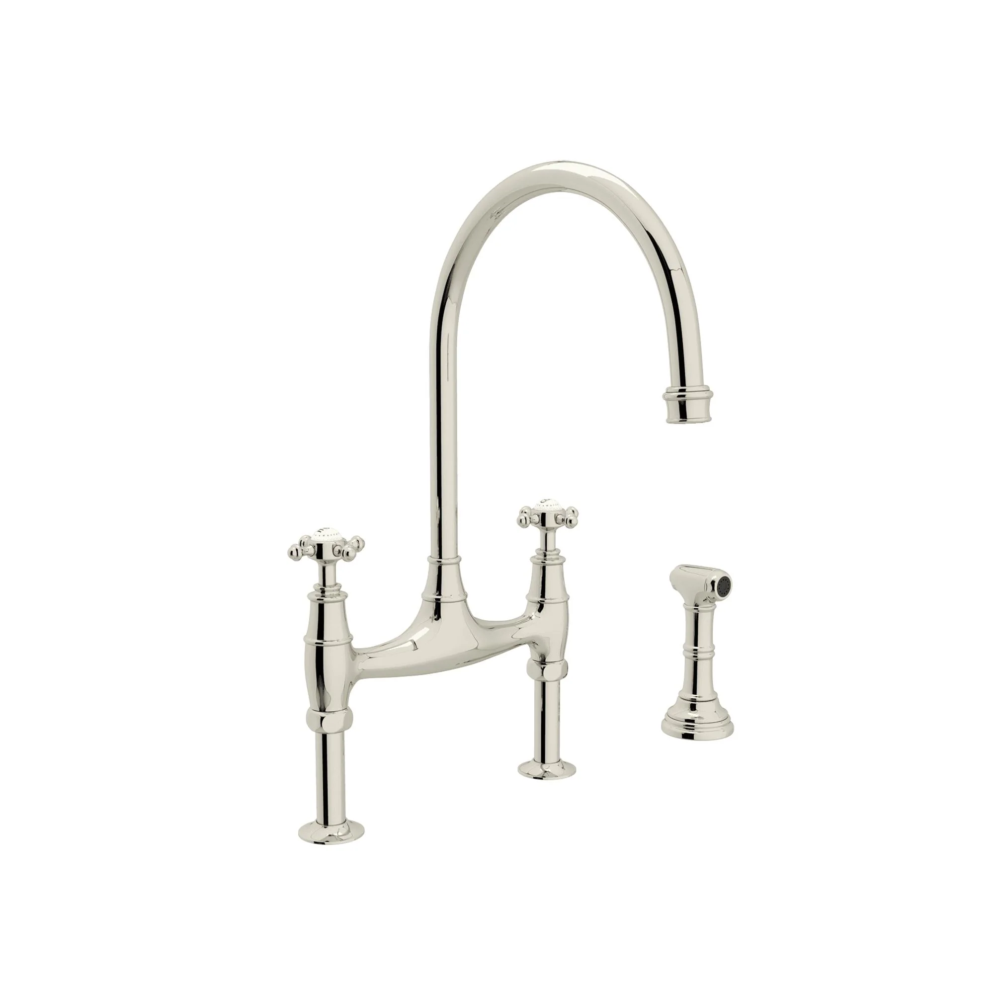 Perrin & Rowe U.4718 Georgian Era Bridge Kitchen Faucet With Side Spray - Image 4