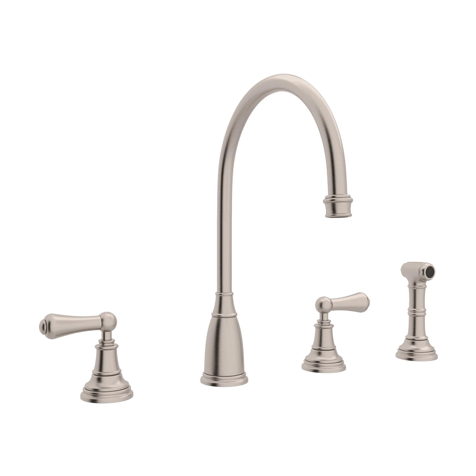 Perrin & Rowe U.4736 Georgian Era Two Handle Kitchen Faucet With Side Spray - Image 6