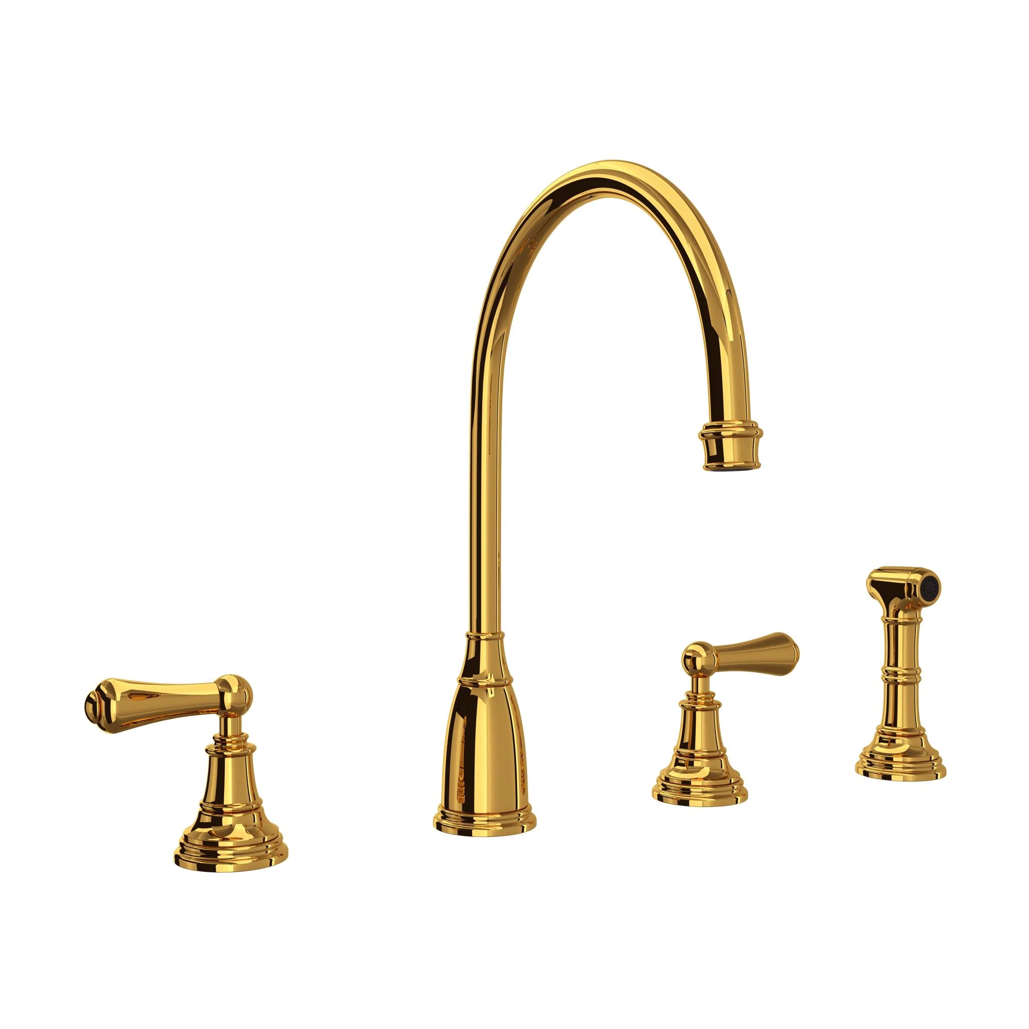 Perrin & Rowe U.4736 Georgian Era Two Handle Kitchen Faucet With Side Spray - Image 7