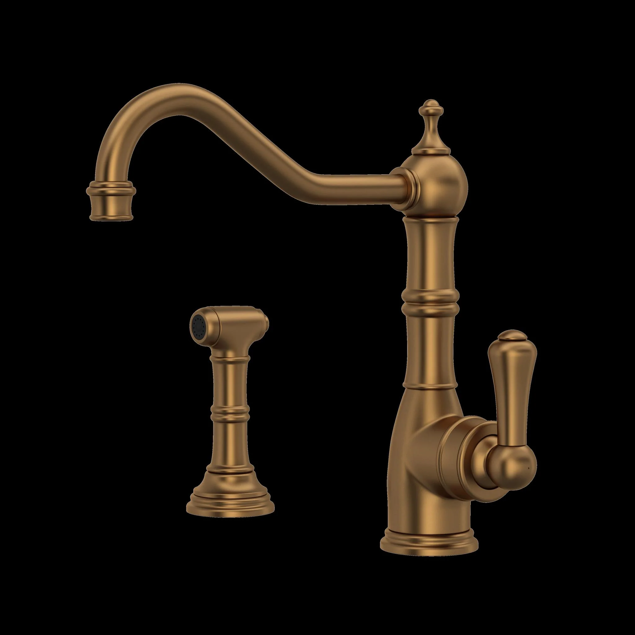 Perrin & Rowe U.4746 Edwardian Kitchen Faucet With Side Spray - Image 2