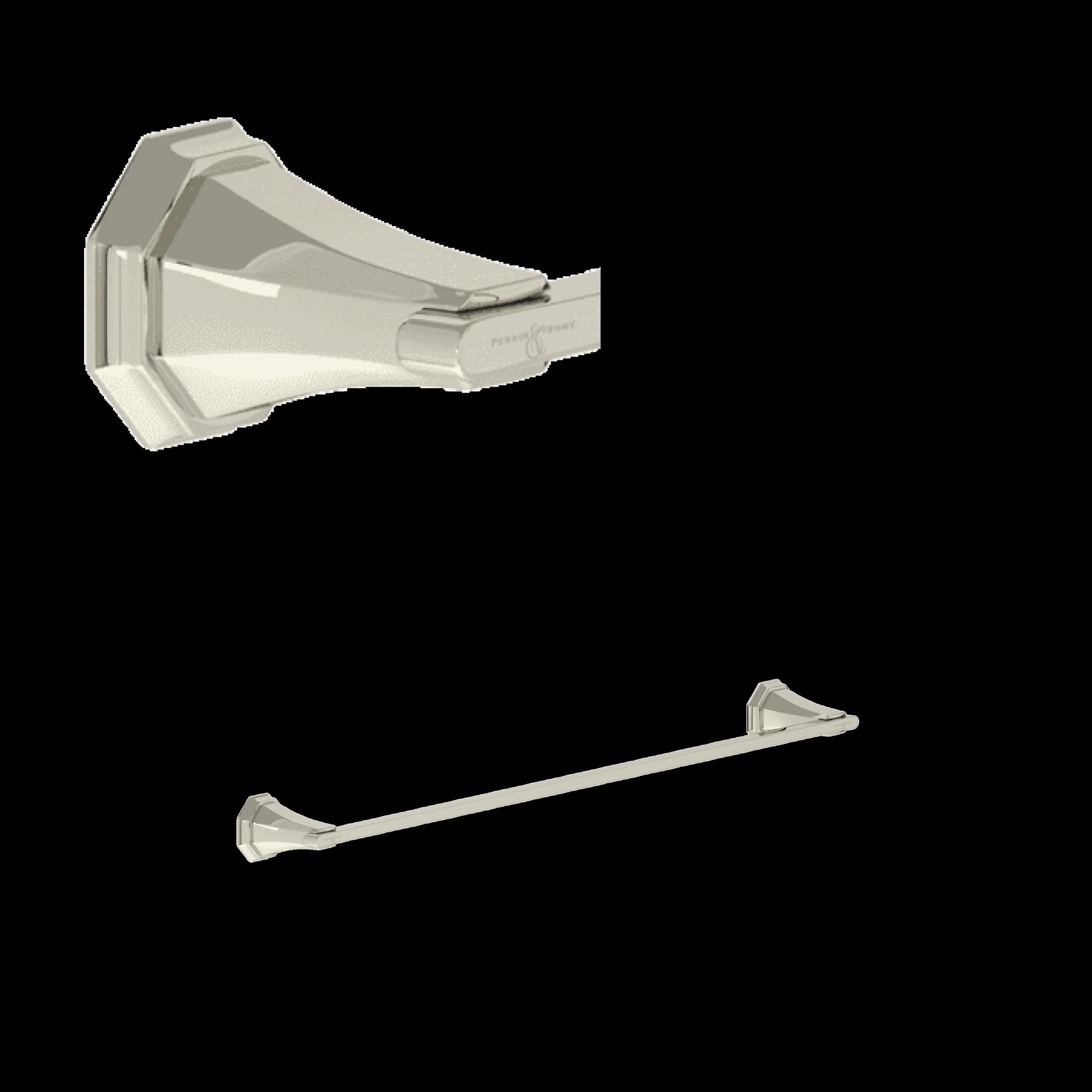 Perrin & Rowe U.6140 Deco 18" Towel Bar - Image 3