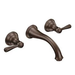 Moen T6107 Kingsley Wall Mount Two Handle Low-Arc Bathroom Faucet Trim Kit - Image 3