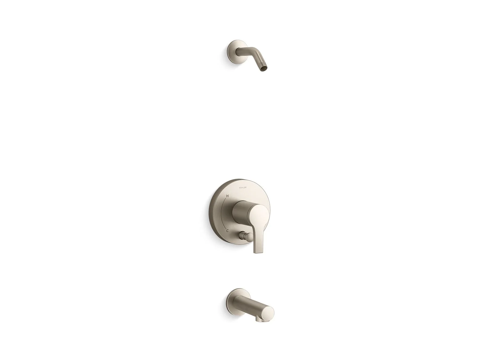 KOHLER K-TLS35327-4 Elate Rite-Temp bath and shower trim kit with push-button diverter, without showerhead - Image 3