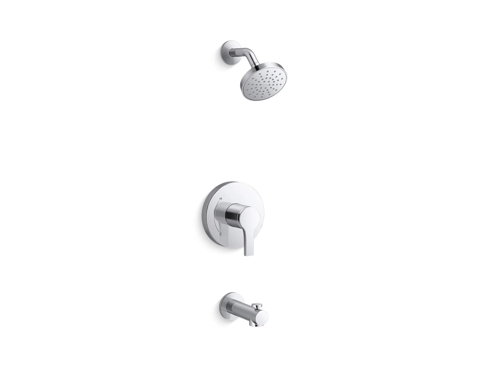 KOHLER K-TS35322-4H Elate Rite-Temp bath and shower trim kit, 1.5 gpm - Image 4