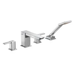 Moen TS904 90 Degree Two Handle High Arc Roman Tub Faucet Includes Hand Shower