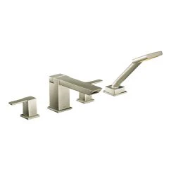 Moen TS904 90 Degree Two Handle High Arc Roman Tub Faucet Includes Hand Shower - Image 2