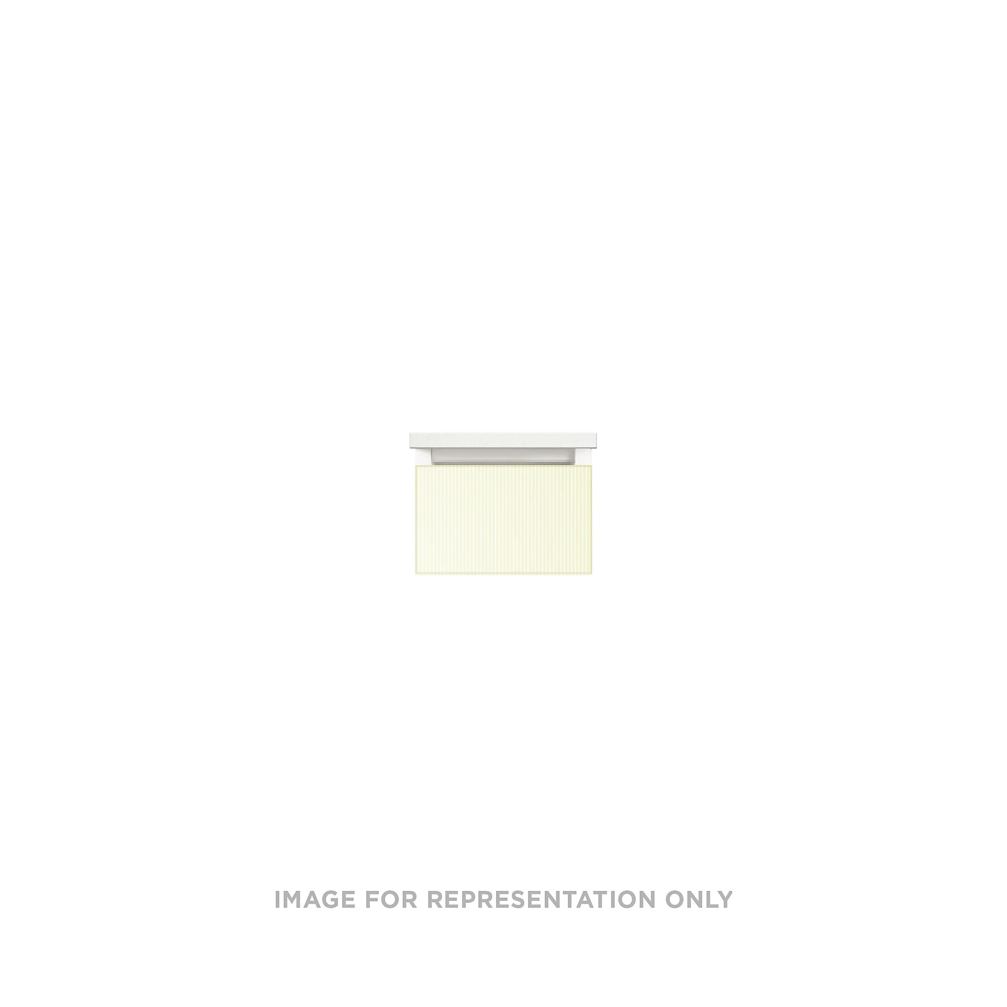 robern VM12H1D21F60S Cartesian Vanity, 12" x 7-1/2" x 21", Reeded White, Full Drawer, Selectable Night Light, 2700K/4000K Temperature (Warm/Cool Light)