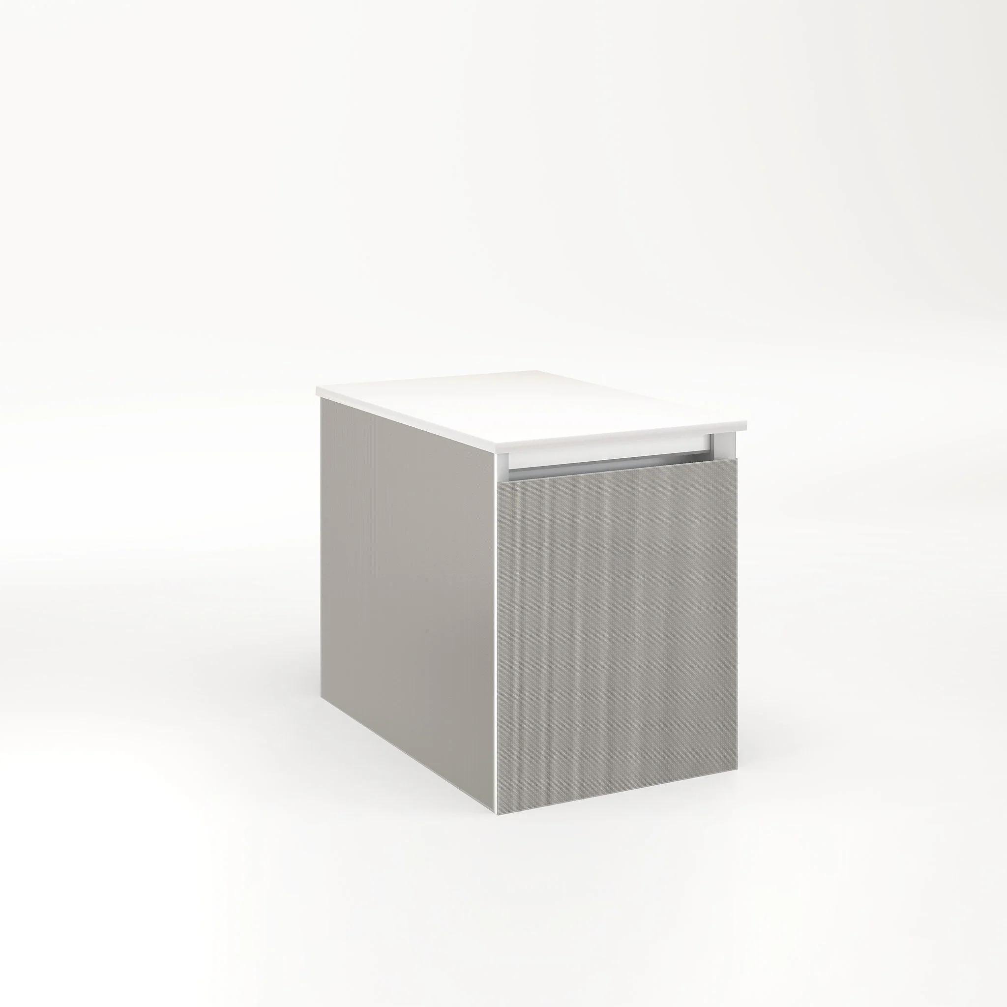 robern VM12H2D18F24N Cartesian Vanity, 12" x 15" x 18", Smoke Screen, Full Drawer, No Night Light