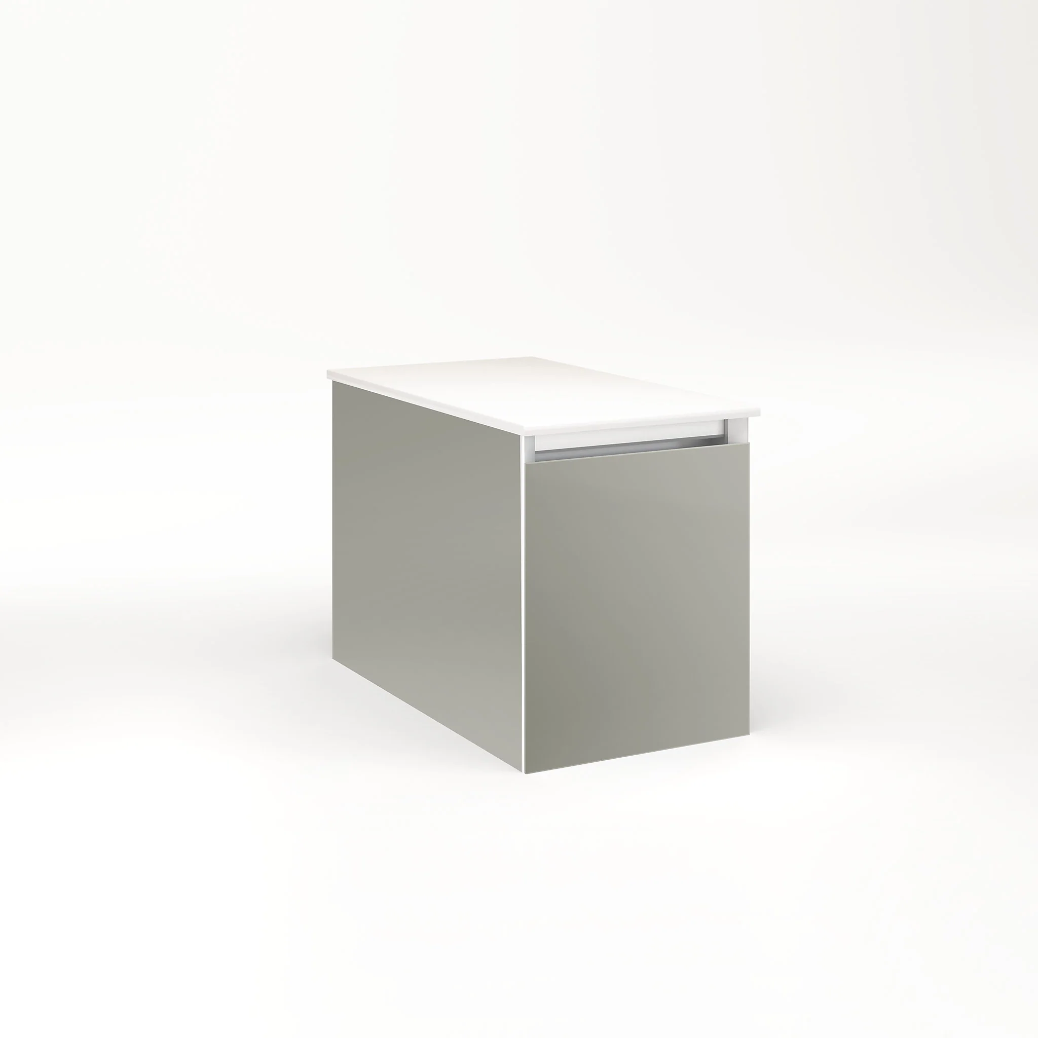 robern VM12H2D21F10L Cartesian Vanity, 12" x 15" x 21", Mirror, Full Drawer, Night Light, 5000K Temperature (Cool Light)