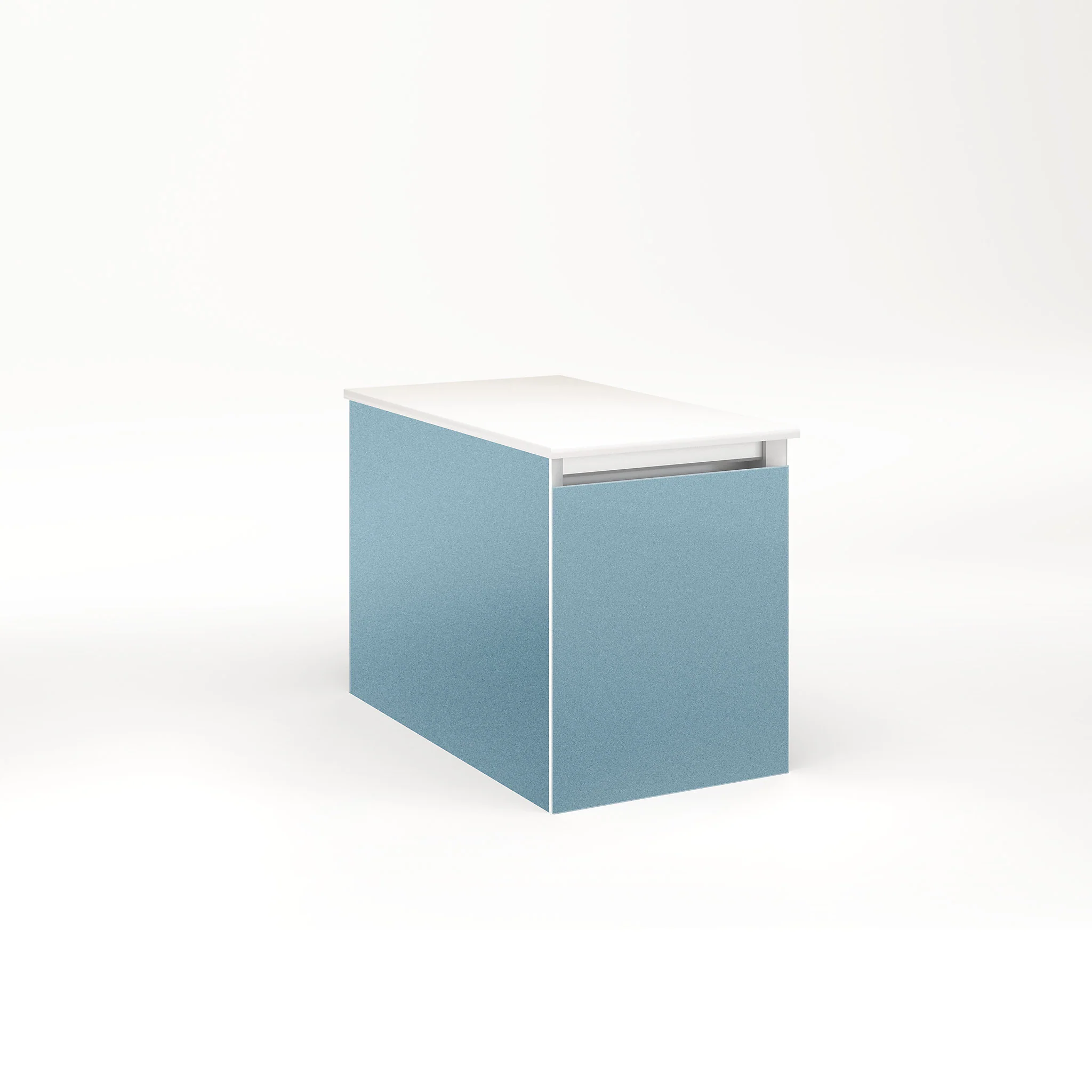 robern VM12H2D21F23L Cartesian Vanity, 12" x 15" x 21", Ocean, Full Drawer, Night Light, 5000K Temperature (Cool Light)