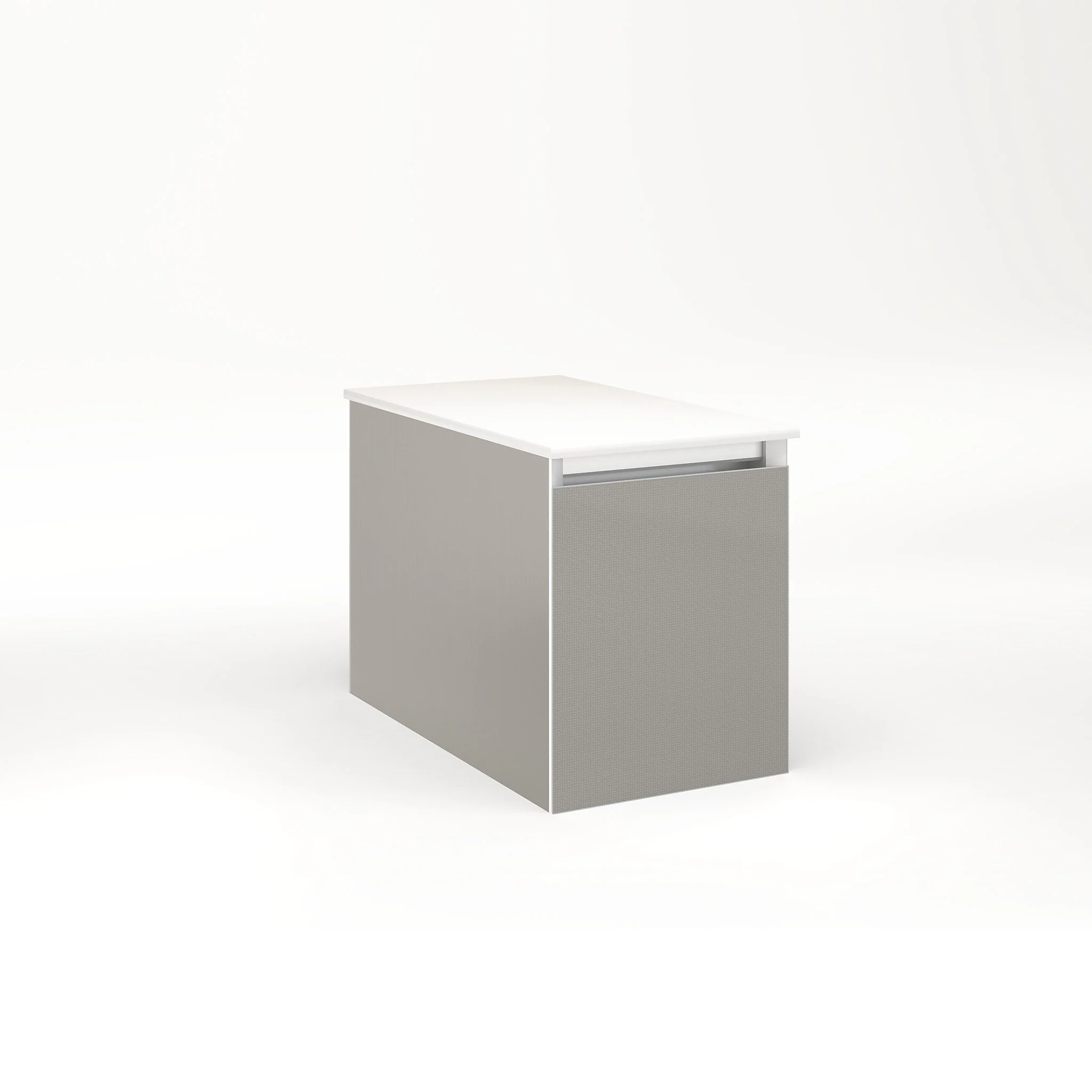 robern VM12H2D21F25L Cartesian Vanity, 12" x 15" x 21", Silver Screen, Full Drawer, Night Light, 5000K Temperature (Cool Light)