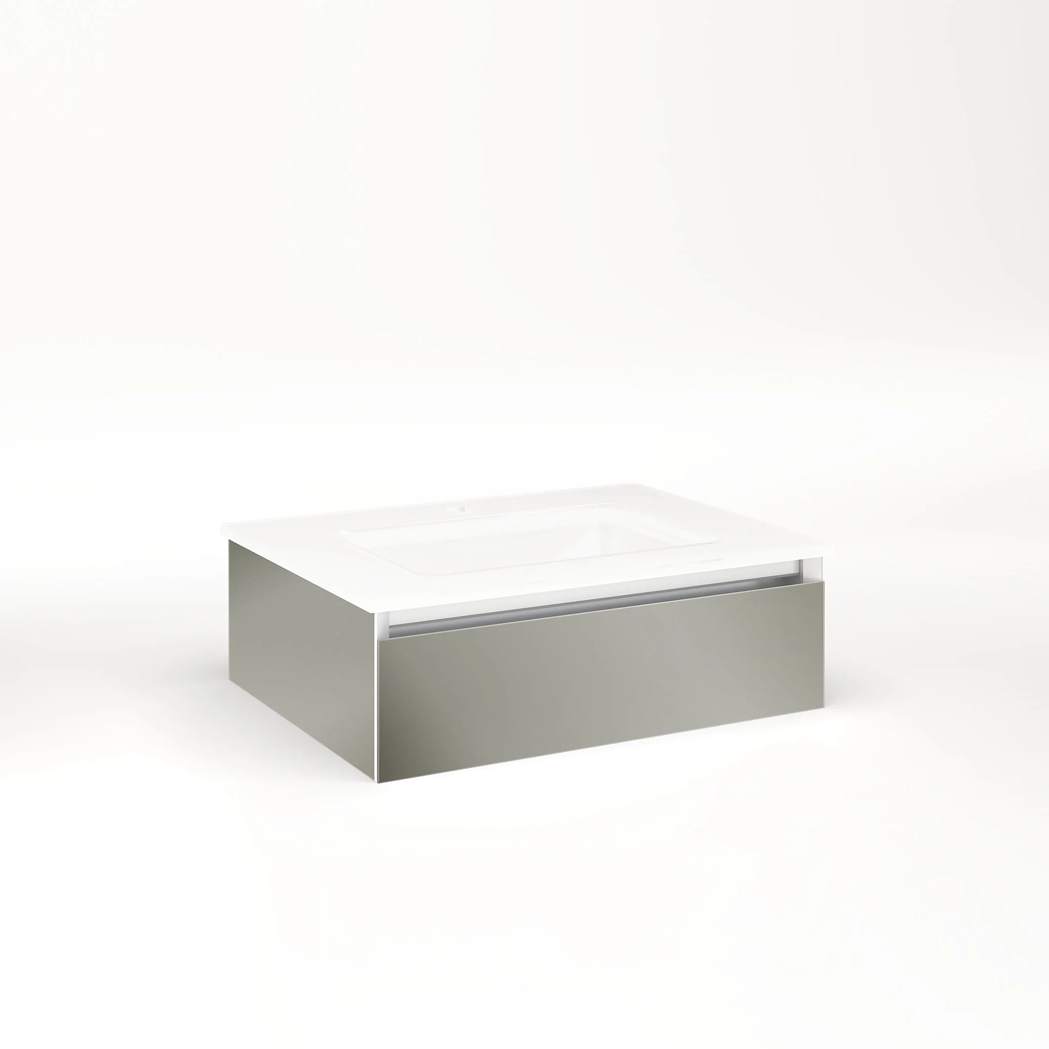 robern VM24H1D18T10N Cartesian Vanity, 24" x 7-1/2" x 18", Mirror, Tip Out Drawer, No Night Light