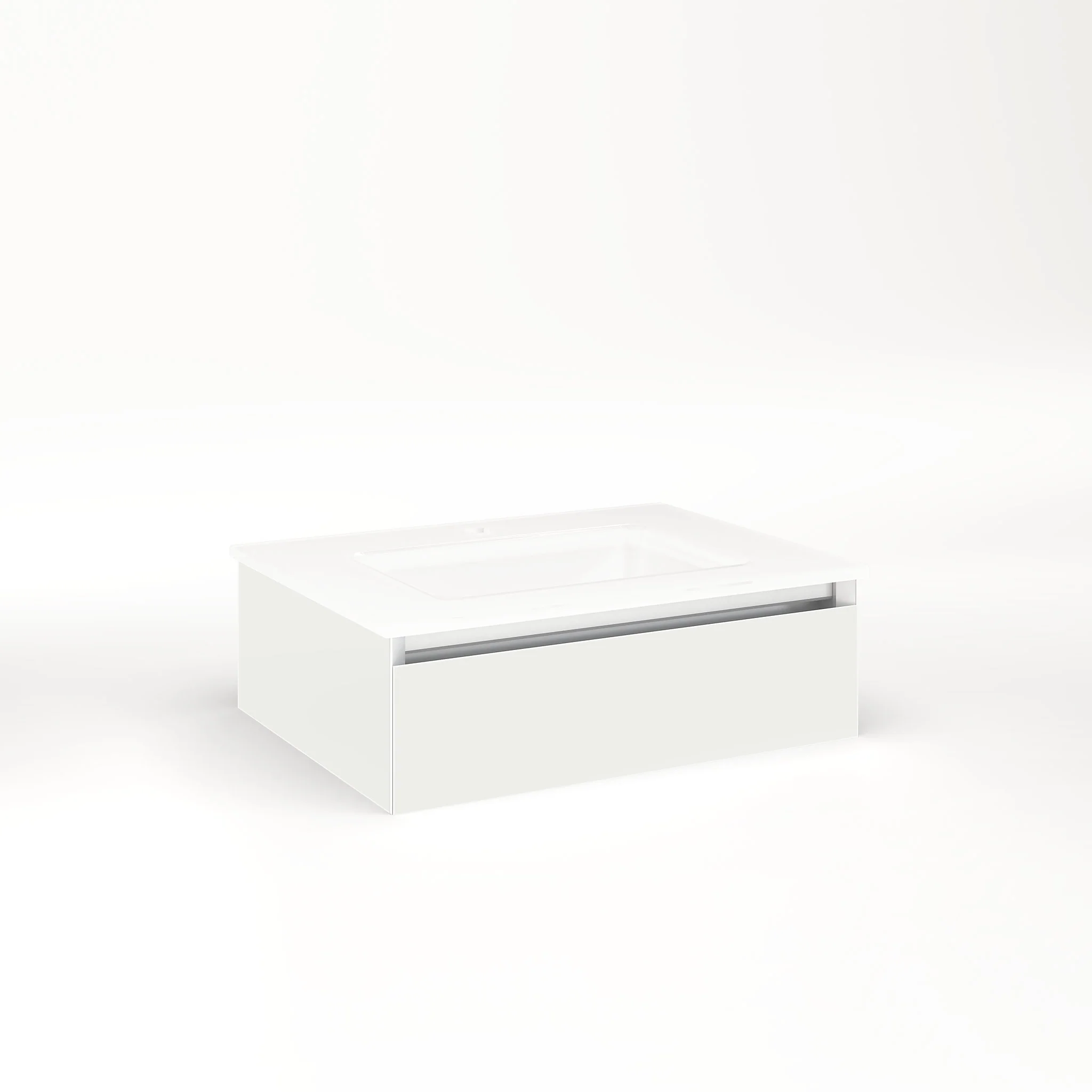 robern VM24H1D18T22L Cartesian Vanity, 24" x 7-1/2" x 18", Beach, Tip Out Drawer, Night Light, 5000K Temperature (Cool Light)