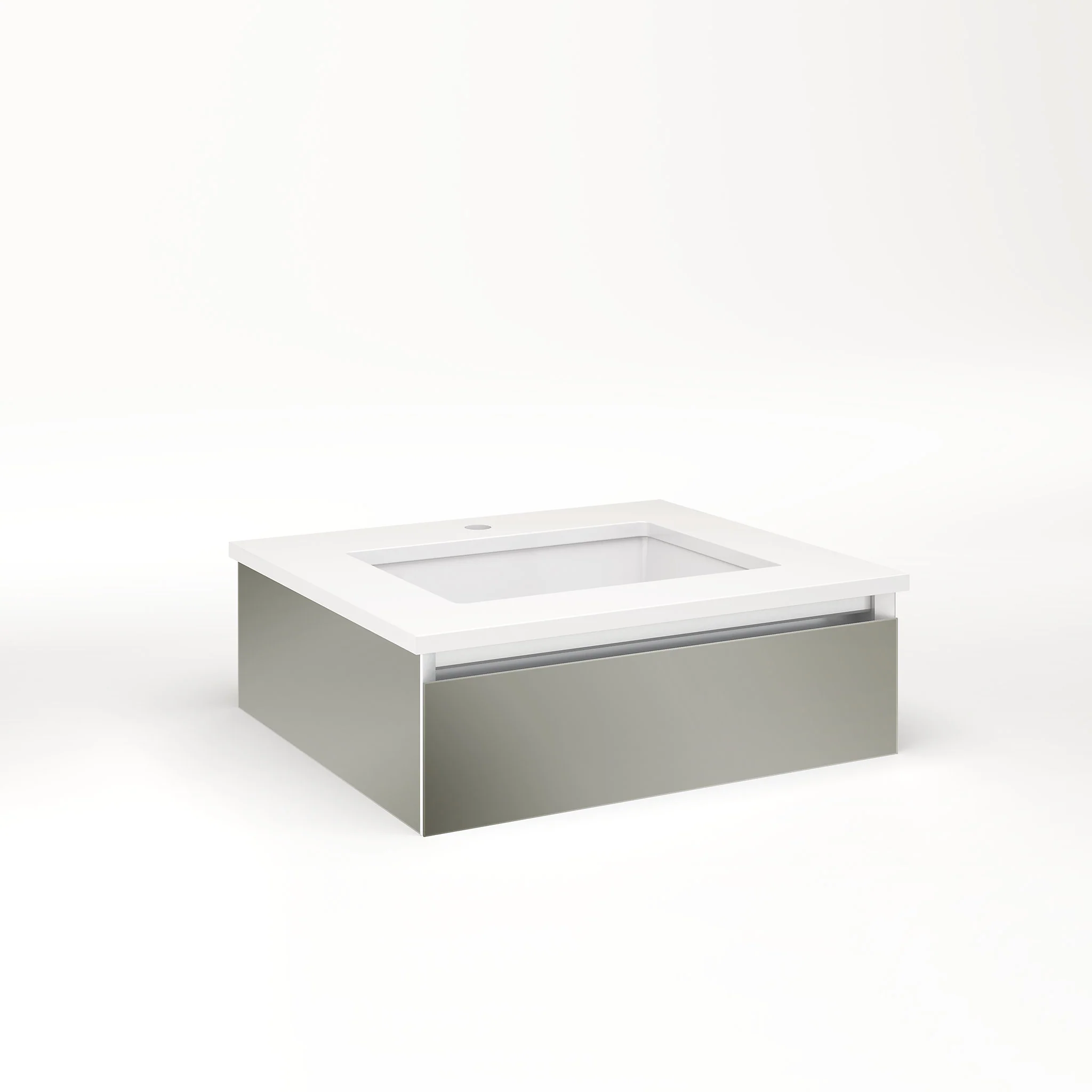 robern VM24H1D21F10L Cartesian Vanity, 24" x 7-1/2" x 21", Mirror, Full Drawer, Night Light, 5000K Temperature (Cool Light)