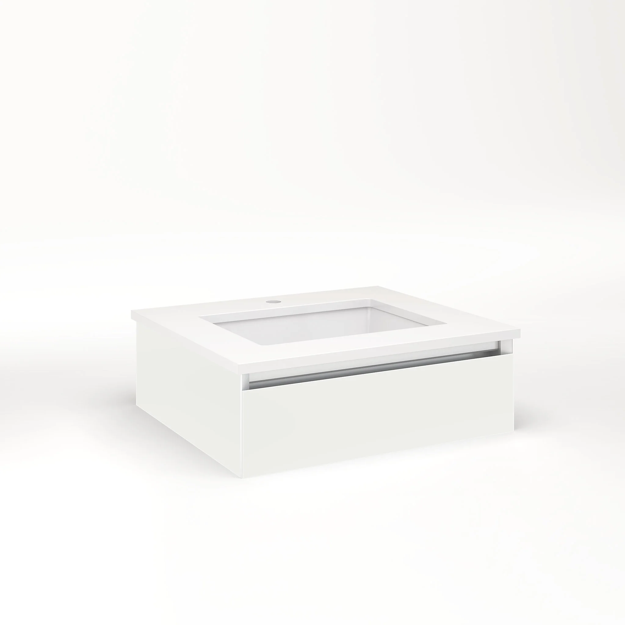 robern VM24H1D21P22L Cartesian Vanity, 24" x 7-1/2" x 21", Beach, Plumbing Drawer, Night Light, 5000K Temperature (Cool Light)